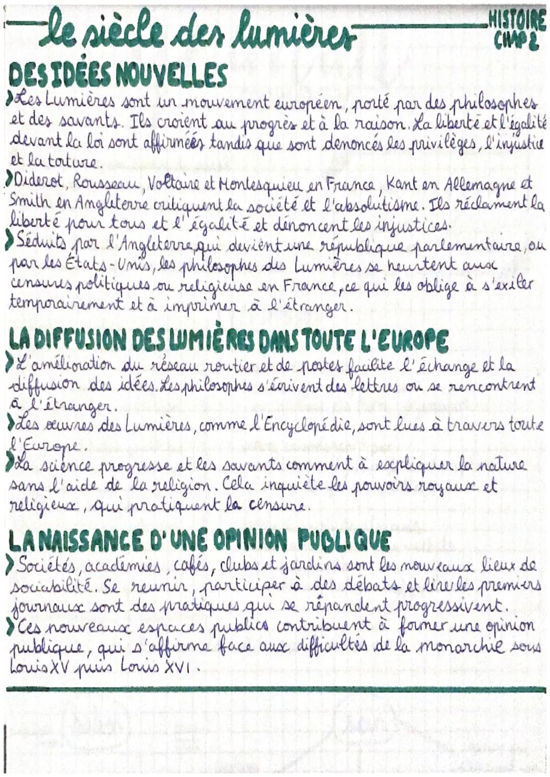 -le siècle des lumières
DES IDÉES NOUVELLES
Les Lumières sont un mouvement européen, porté par des philosophes
et des savants. Ils croient a