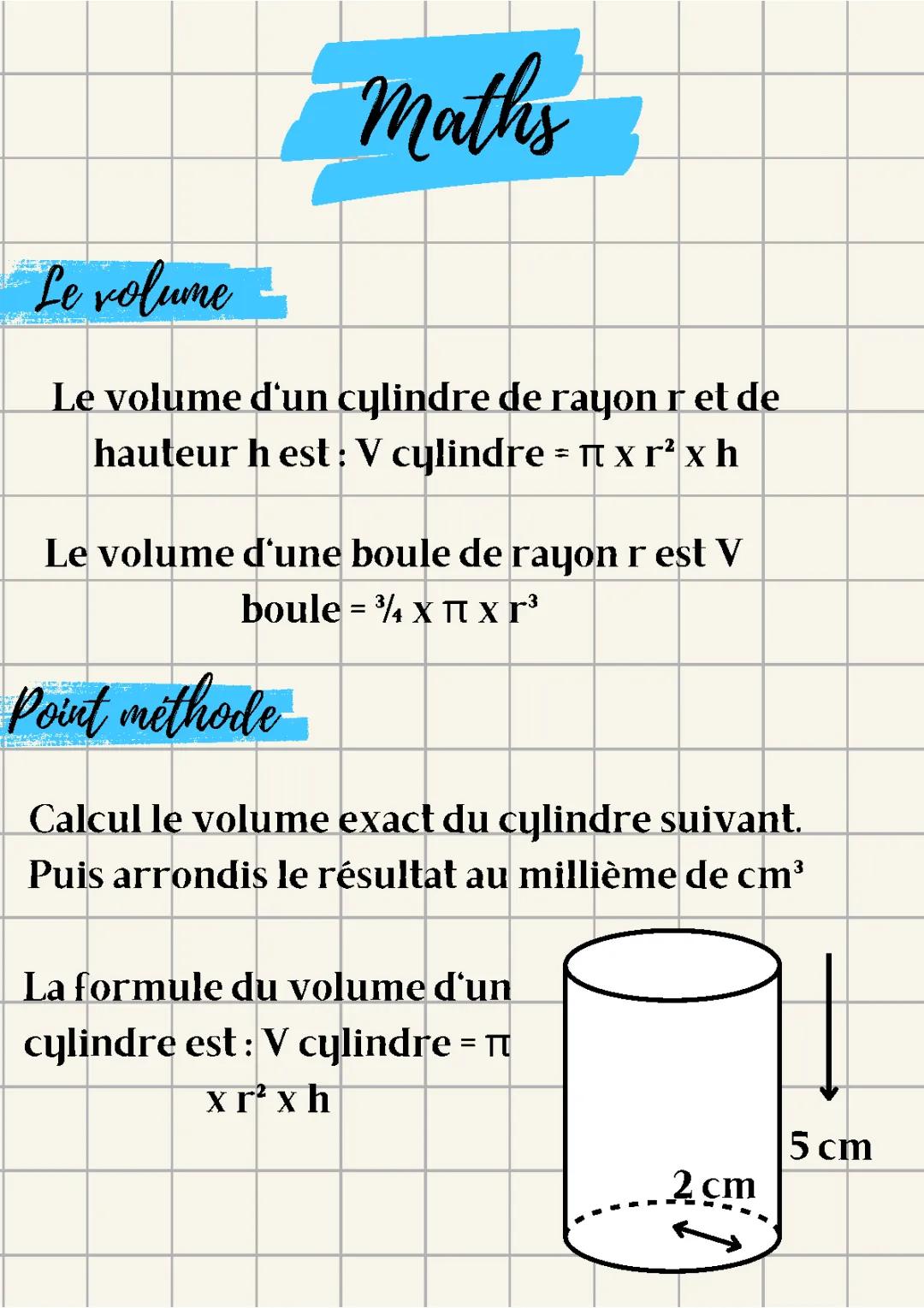 Fiche révision maths 