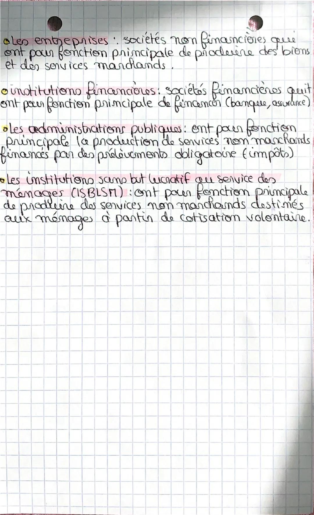 ECONOMIE
Les agents économiques et les
différents types de biens et de services
Les besoins sont classés dans deux catégories:
• Les besoins
