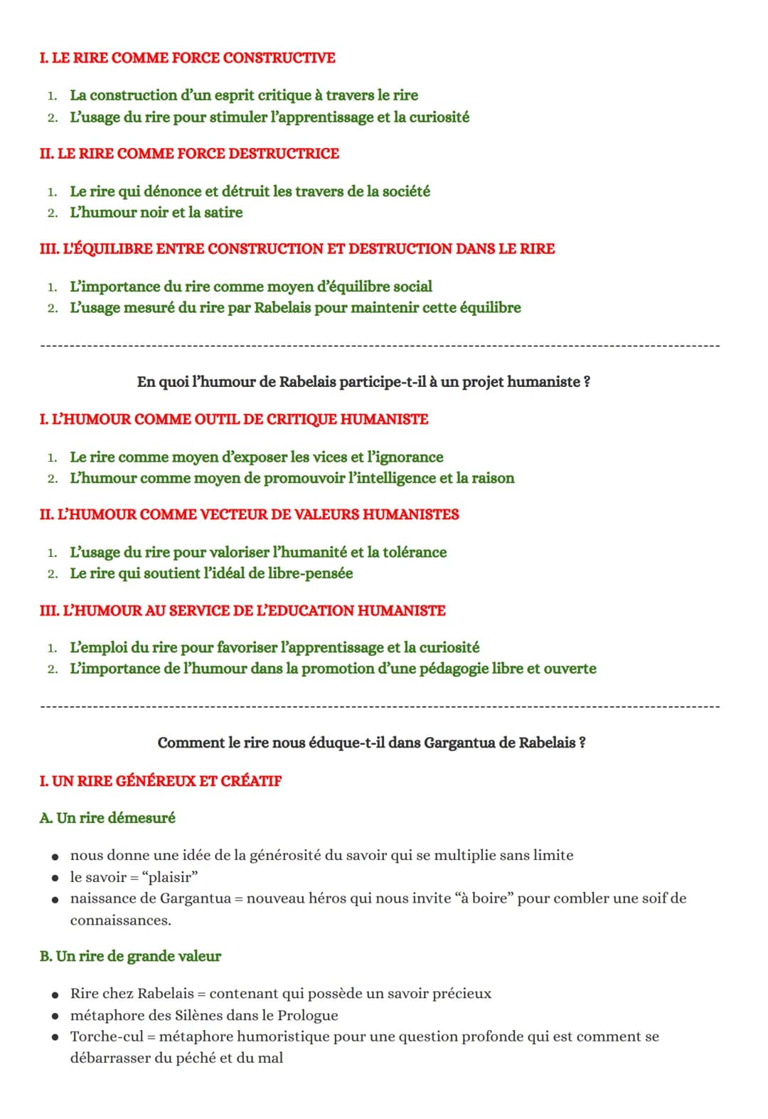 RIRE &
SAVOIR
LA LITTERATURE D'IDEES DU
XVI-XVIII E SIECLE
GARGANTUA
"Rire" et "savoir" sont a priori 2 mots contradictoires. Le rire procur