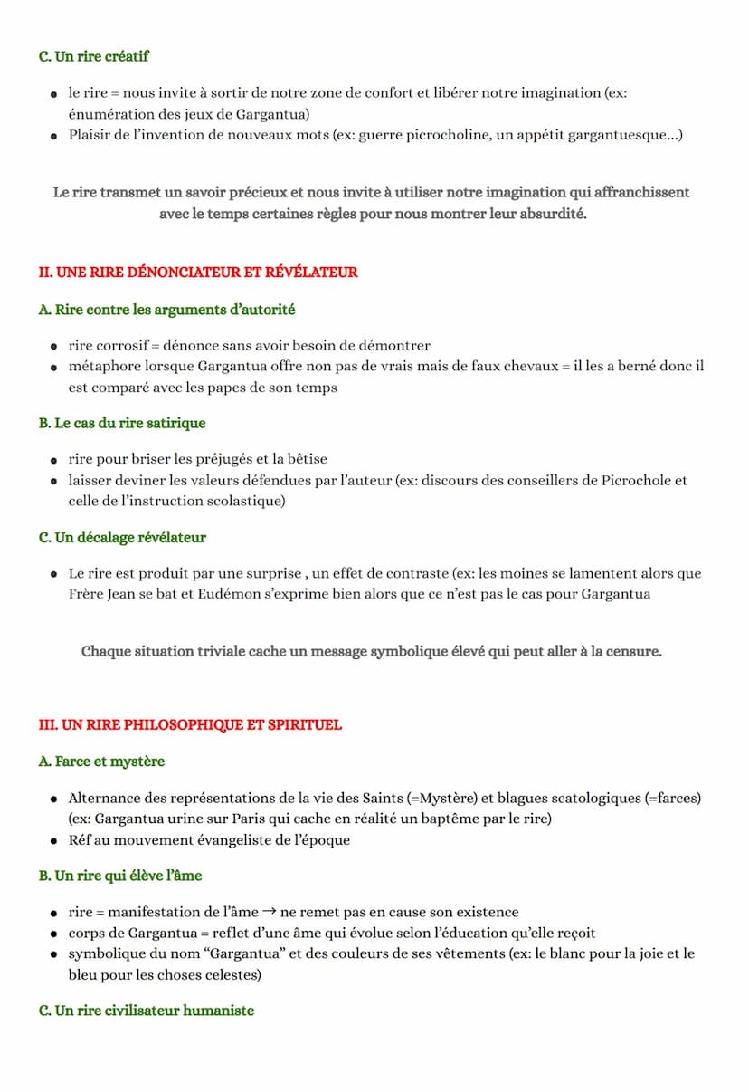 RIRE &
SAVOIR
LA LITTERATURE D'IDEES DU
XVI-XVIII E SIECLE
GARGANTUA
"Rire" et "savoir" sont a priori 2 mots contradictoires. Le rire procur