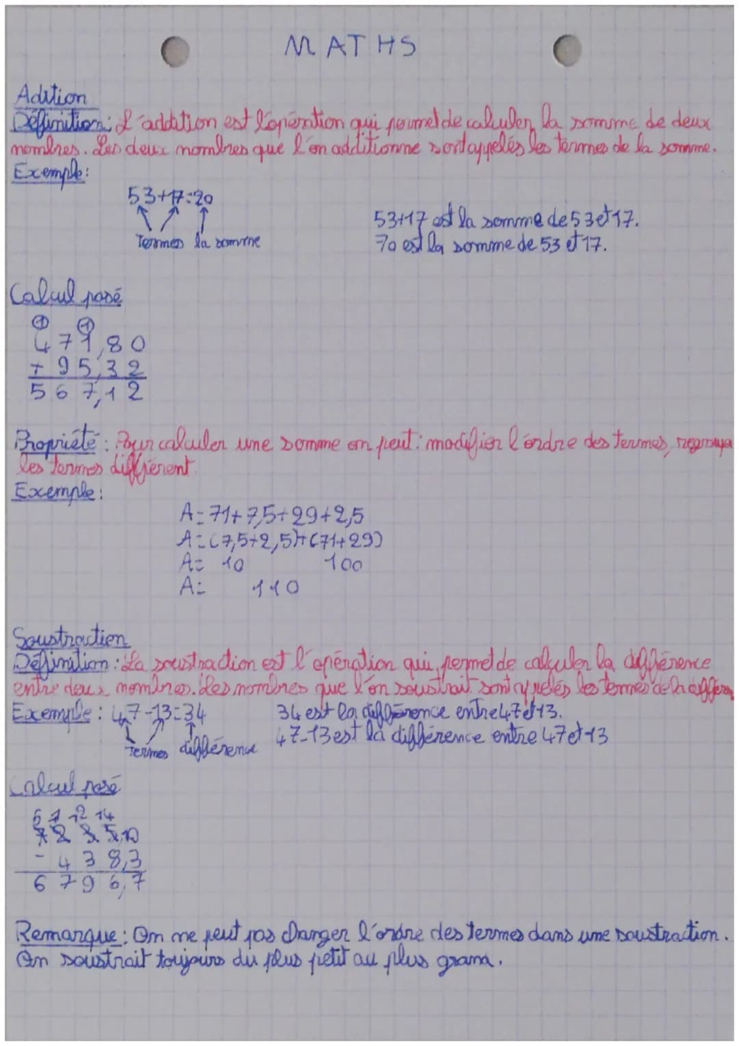 Adition
Definition. I addition est l'opération qui permet de calculer la somme de deux
nombres. Les deux nombres que l'on additionne sont ap
