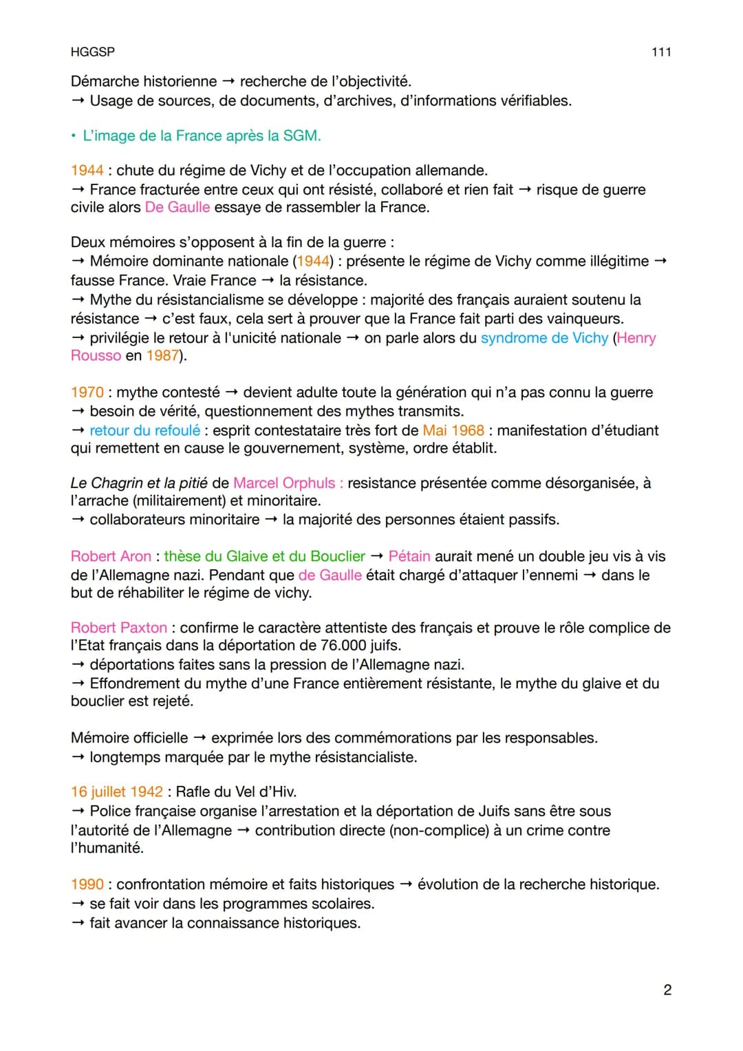 
<p>Comment les mémoires de la Seconde Guerre mondiale ont-elles évolué en France depuis 1945 ? Quel a été le rôle de l'historien face à ces