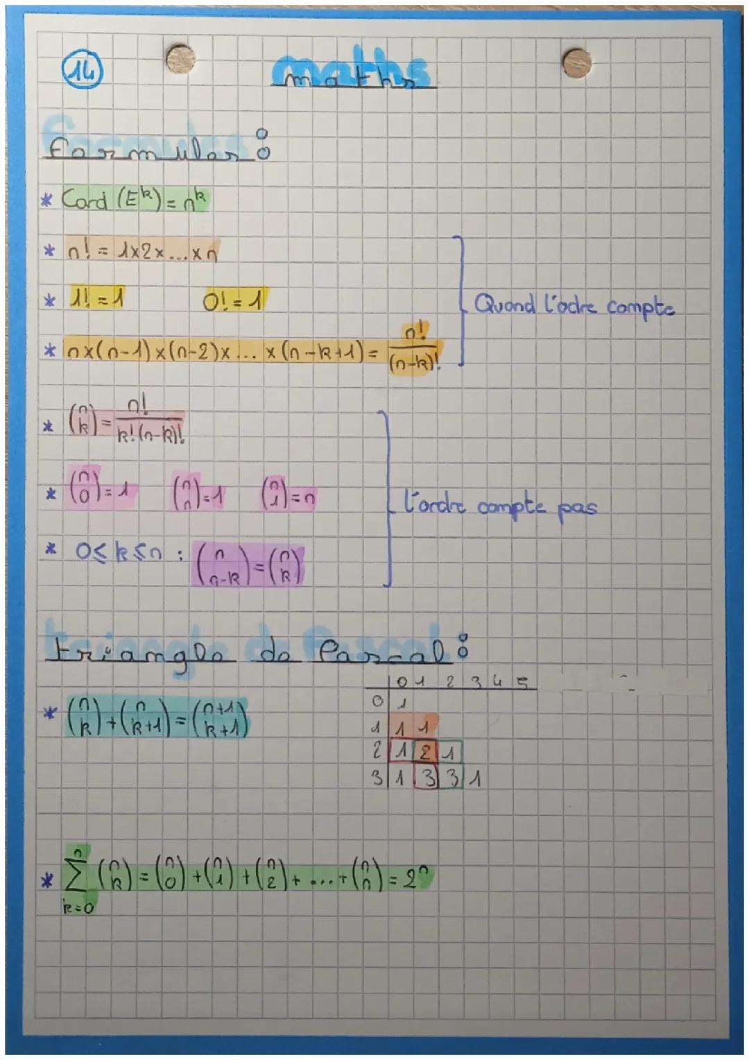 Combinatoire et dénombrement 