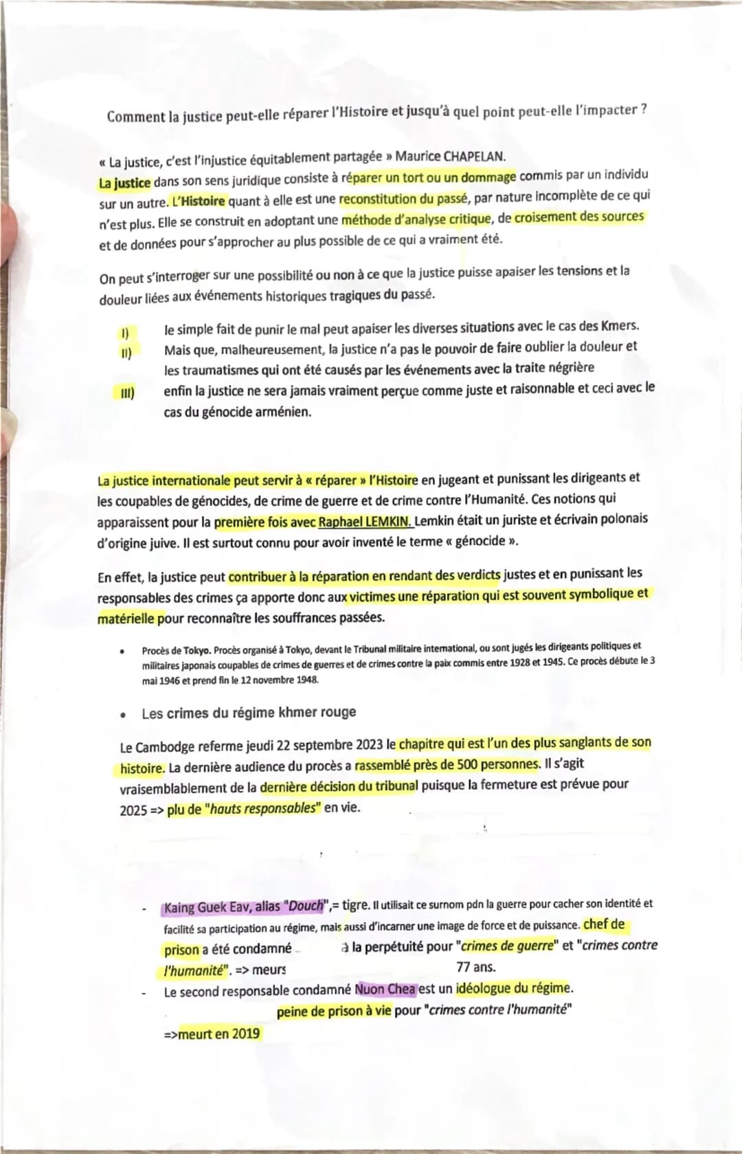 Comment la justice peut-elle réparer l'Histoire et jusqu'à quel point peut-elle l'impacter?
« La justice, c'est l'injustice équitablement pa