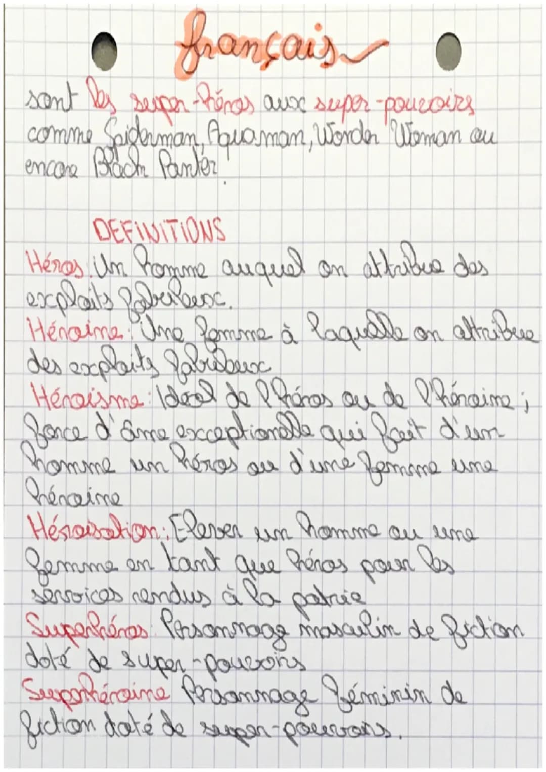 franças
HEROINE, HEROS ET HEROISHE
Quelles sont les qualités des héros?
Des qualité's hors du commun
Notons que le héras se distingue par se