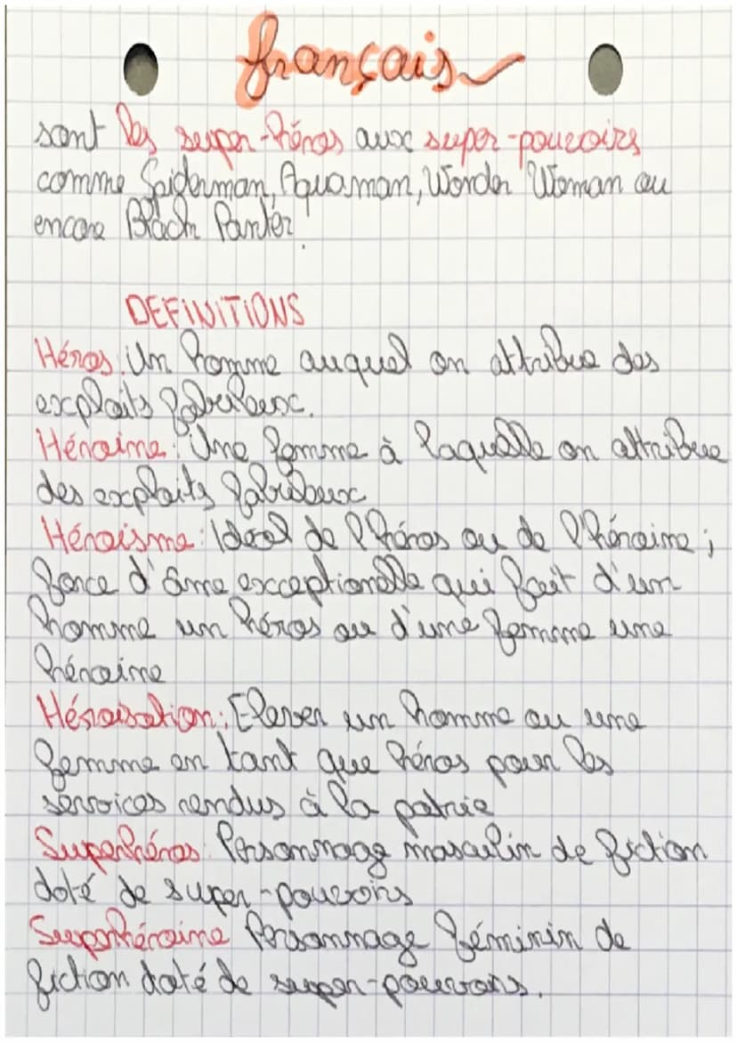 franças
HEROINE, HEROS ET HEROISHE
Quelles sont les qualités des héros?
Des qualité's hors du commun
Notons que le héras se distingue par se