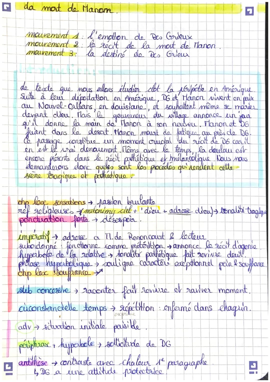 Texte 16
5
J'échauffai ses mains par mes baisers ardents, et par la chaleur de mes soupirs. Je passai la
nuit entière à veiller près d'elle,