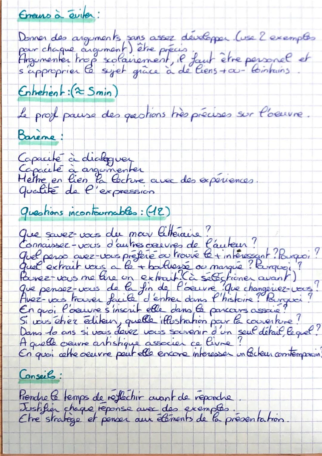 PRESENTATION DE L'OEUVRE:
ORAL-BAC
Déroulé :(≈3min)
Présentat° de l'auteur: bio, siècle, mouv littérane...
Contexte: historique, littéraire,