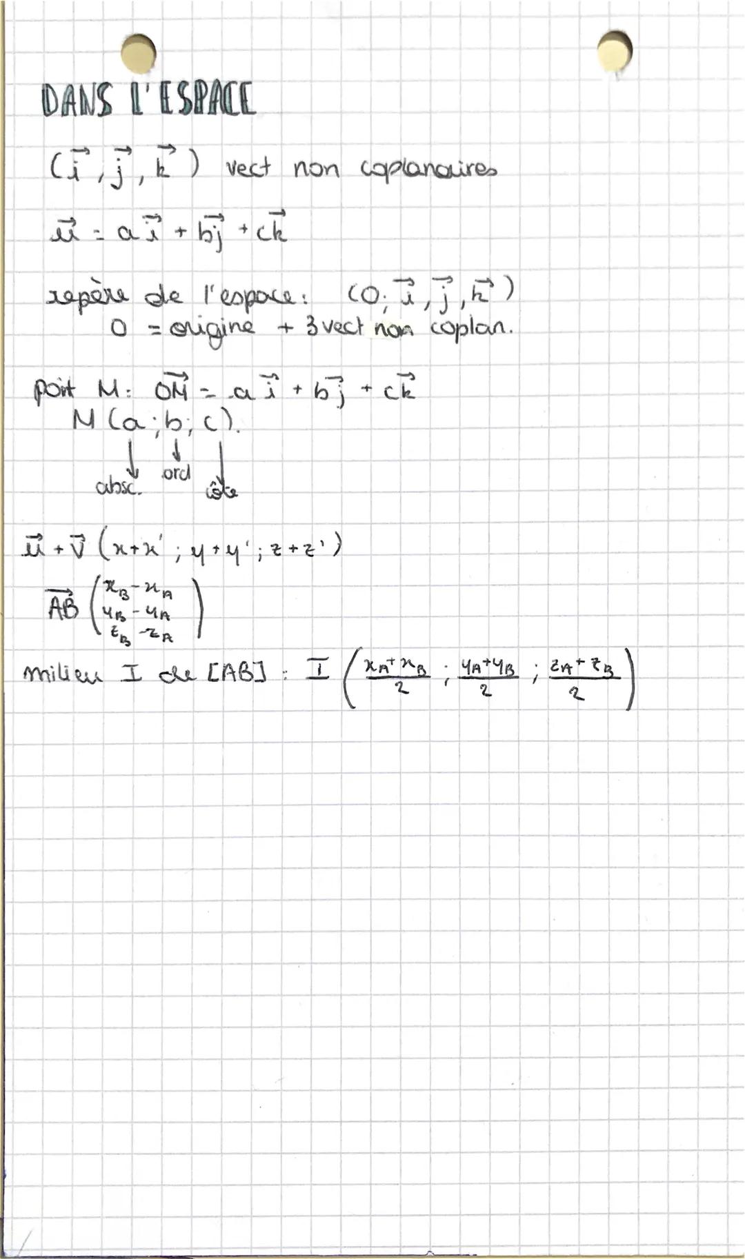 spi maths
vecteurs droites et plans de l'espace (1)
VECTEURS
Vecteur AB direction: droit CAB)
AB+
1.
AA:0
(vecteur nul)
·
si AB =D² ABCD est