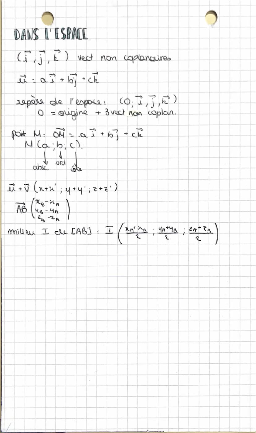 spi maths
vecteurs droites et plans de l'espace (1)
VECTEURS
Vecteur AB direction: droit CAB)
AB+
1.
AA:0
(vecteur nul)
·
si AB =D² ABCD est