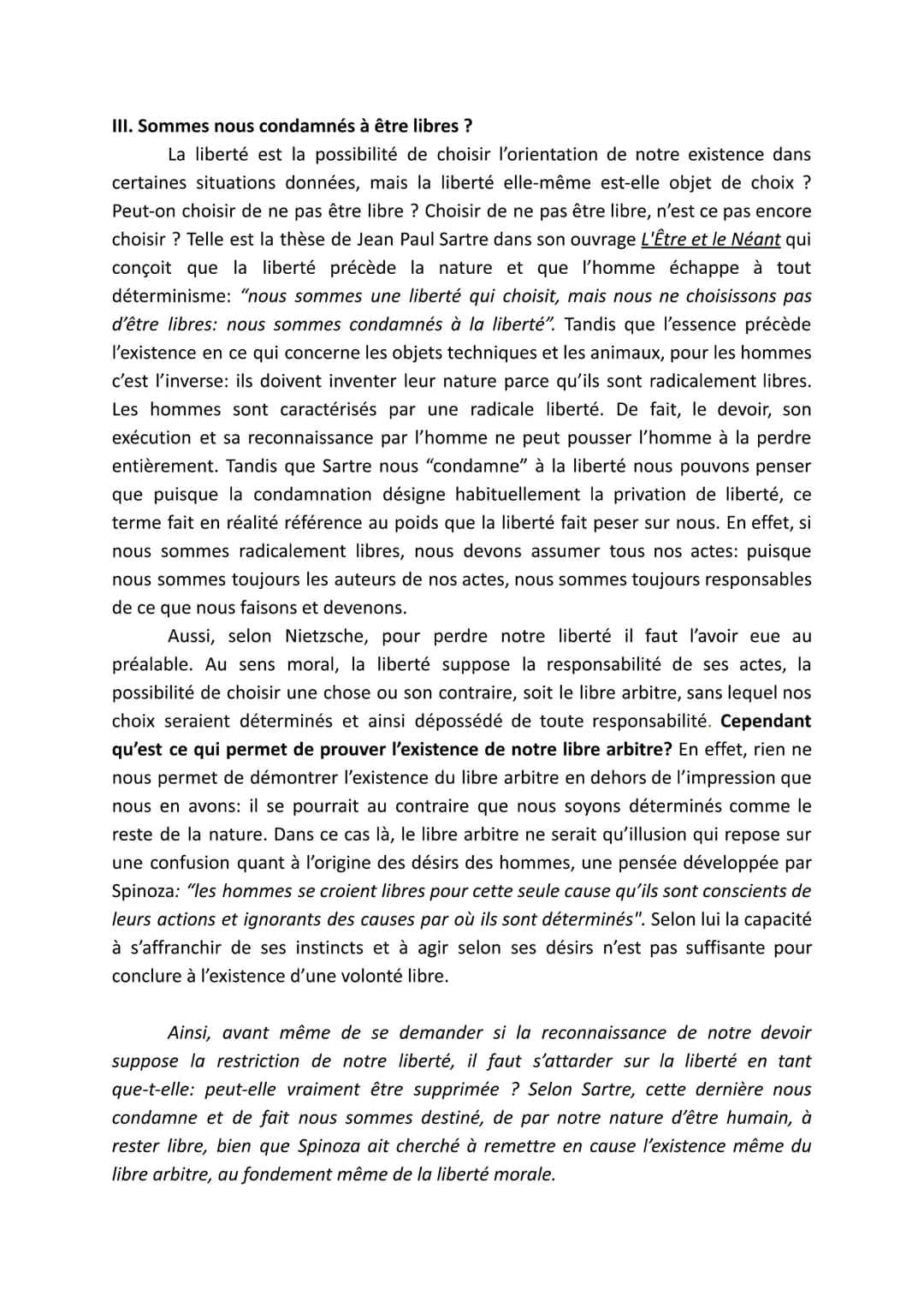 LENOIR Méline - HOURRI AMEL (terminale 10)
rendu le 03/06
L'homme renonce-t-il à ses libertés en répondant à son devoir ?
"Etre libre, c'est