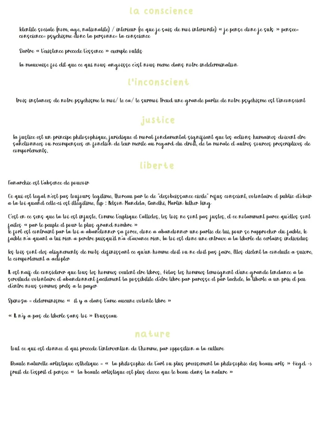 Résume notions philo