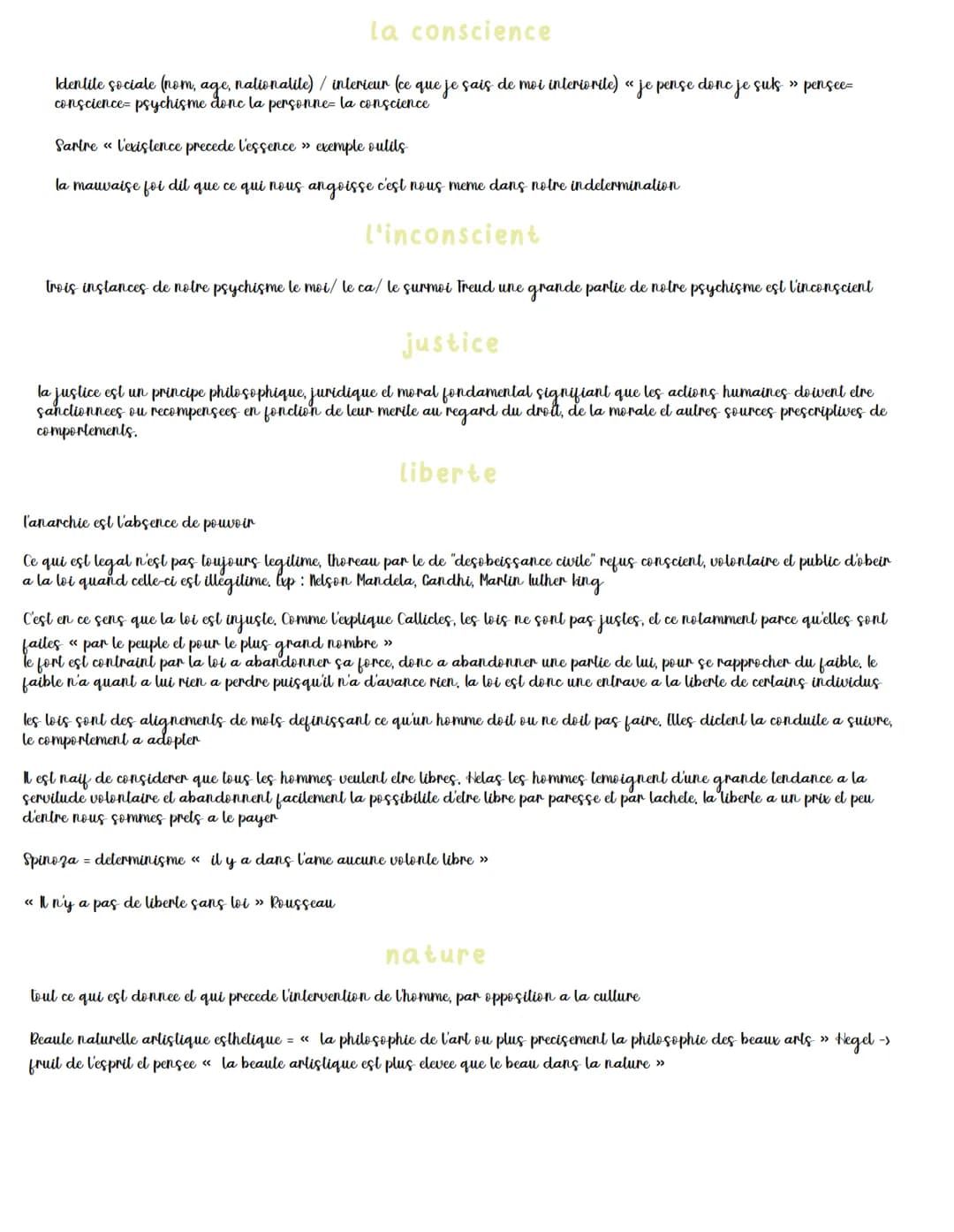 la conscience
Identite sociale (nom, age, nationalite) / interieur (ce que je sais de moi interiorite) « je pense donc je suls » pensee-
con