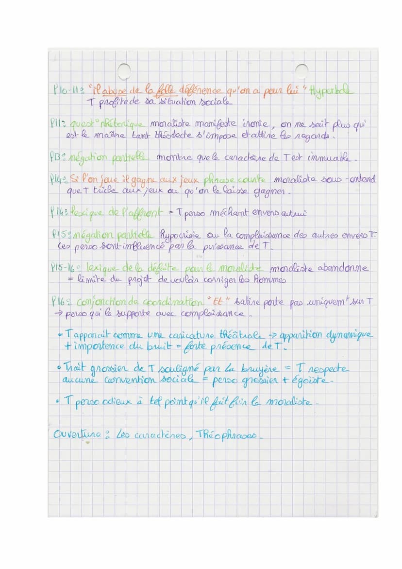 ○ PORTRAit de Théodecte, La Brayère Texte 11
I- L'ovarivé de Théodecte En quoi theoclecte est-il le contre-
(P1-7)
modele de P' Rommête homm