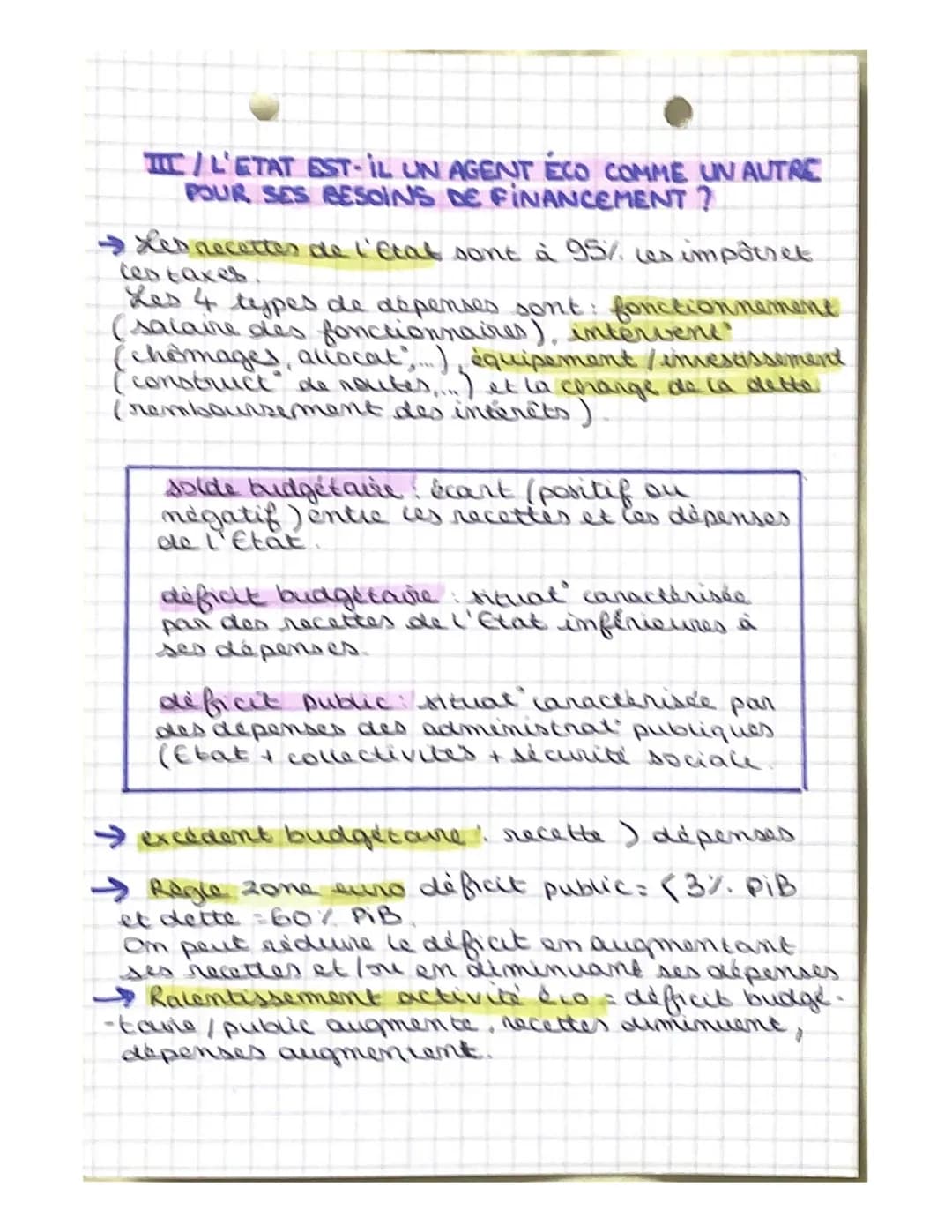 Sc. éco
CH.9: COMMENT LES AGENTS ÉCO SE FINANCENT-ILS?
I/QUELS SONT LES PRINCIPES DE FINANCEMENT
DE L'ECO?
Financement de l'éco: désigne I' 