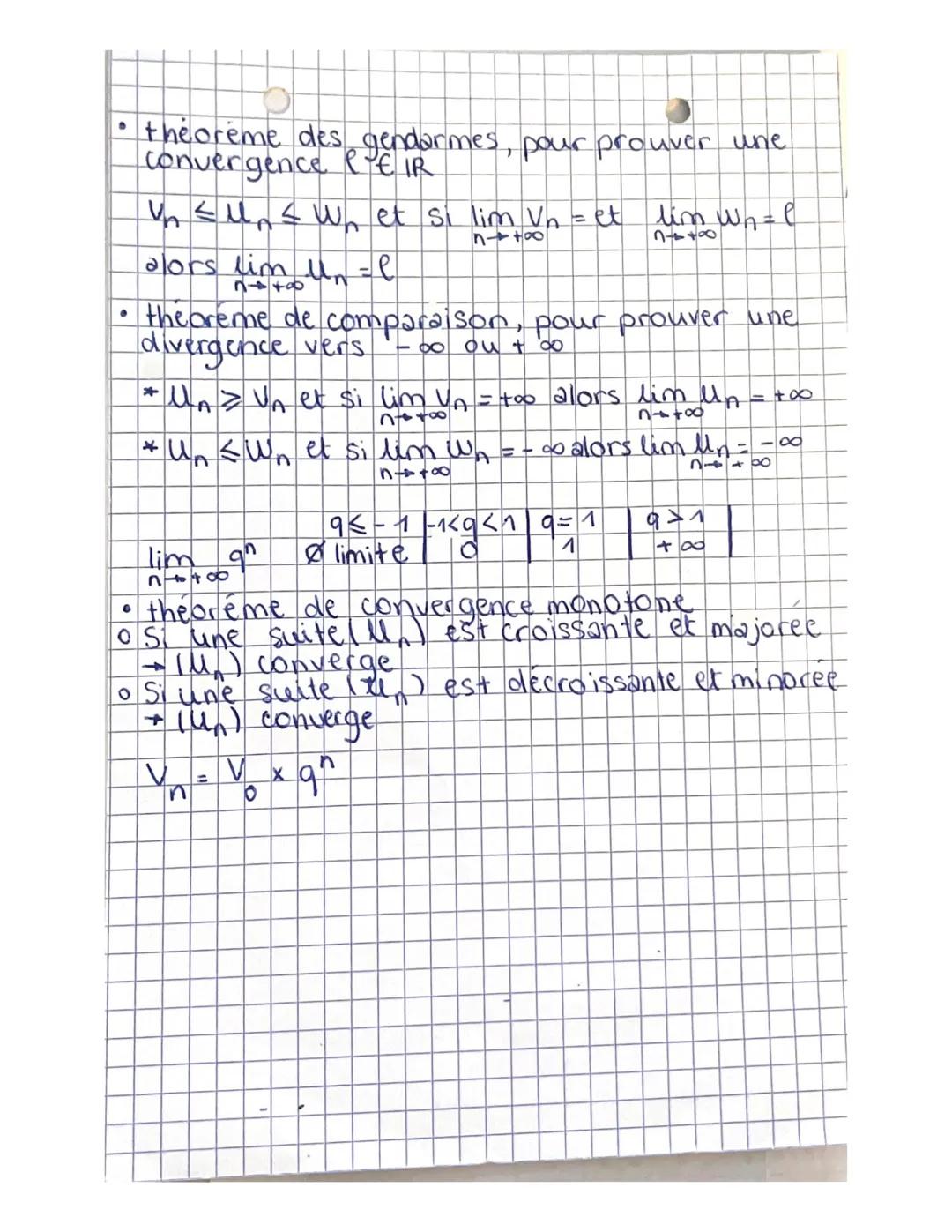 * converge
*
+ PEIR
diverge → 1 ∞0
II-Opérations et limites
, gendarme
Sans limite, comparaison divergente convery uimire +0
divergente 9
sa
