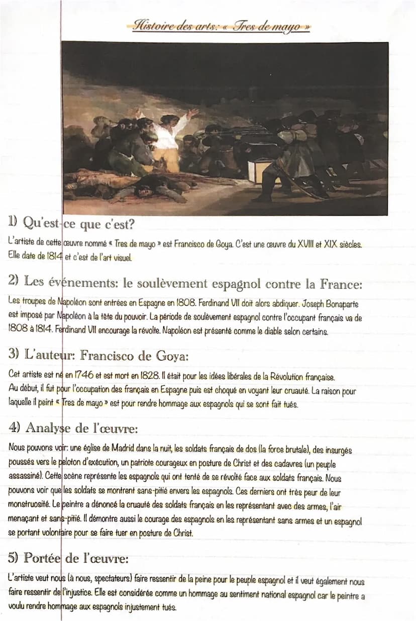 Histoire des arts; « Le sacre de Napoléon »
1) Présentation de l'œuvre:
C'est Jacques-Louis David l'auteur de cette peinture. Il termine le 