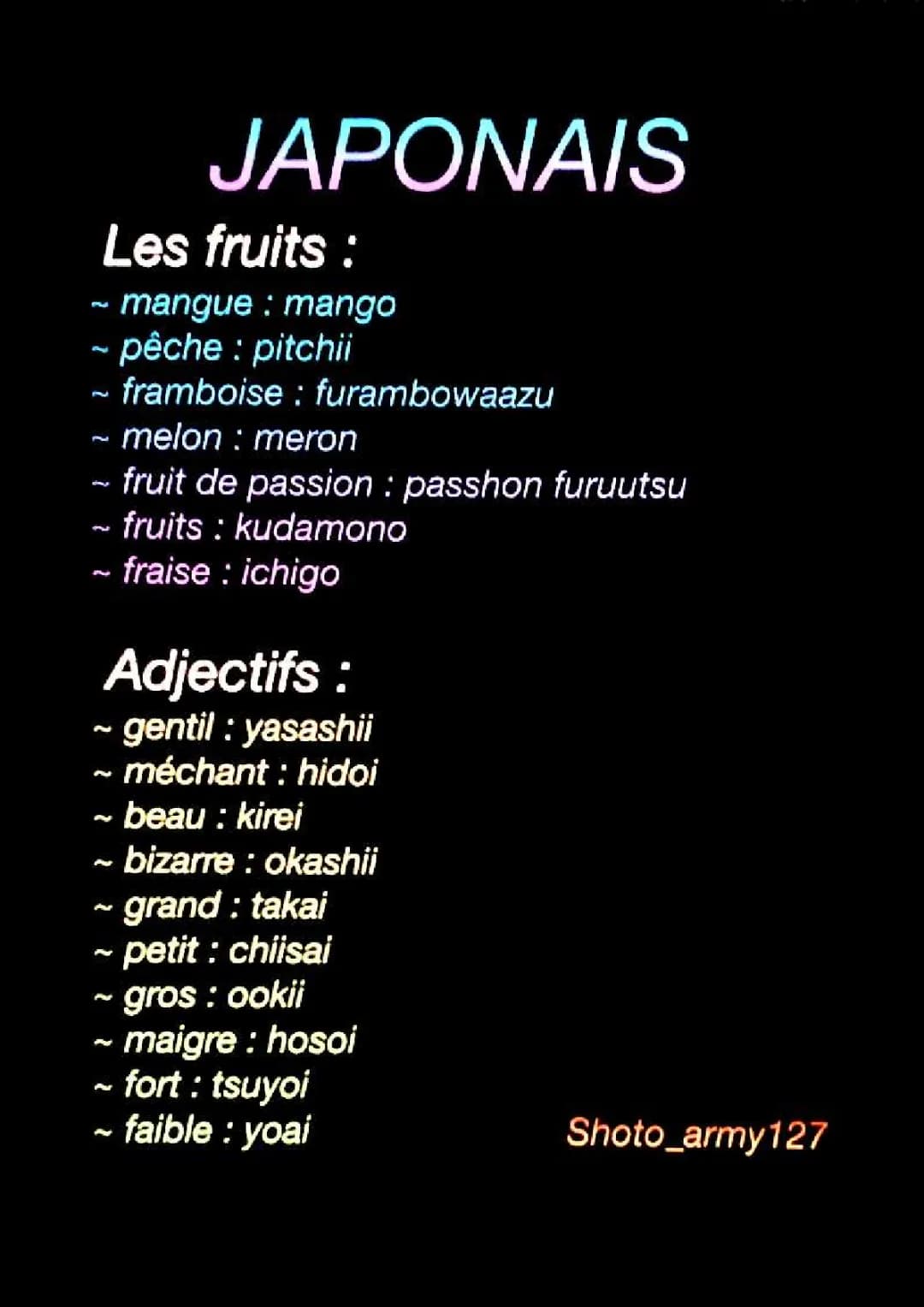 Japonais n•1