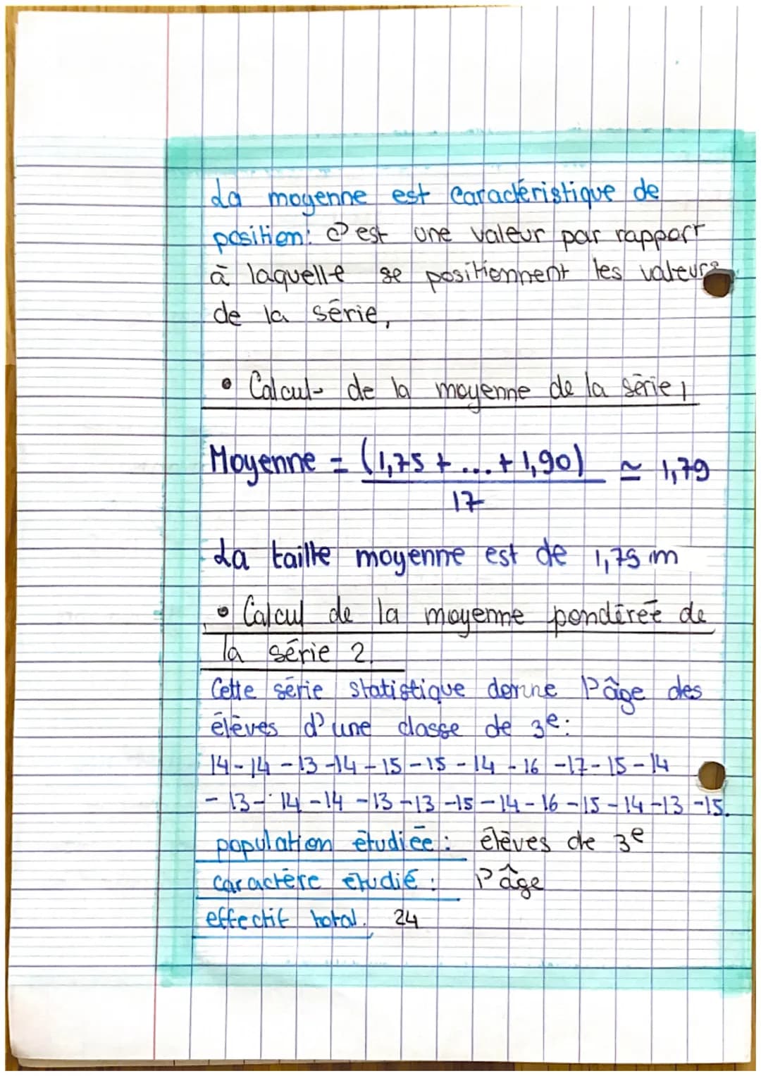 Math
chap 6.
Statistiques.
Voici series statistiques prises comme
exemples dans cette lesen.
Cette serie statistique donne la taille
len ml 