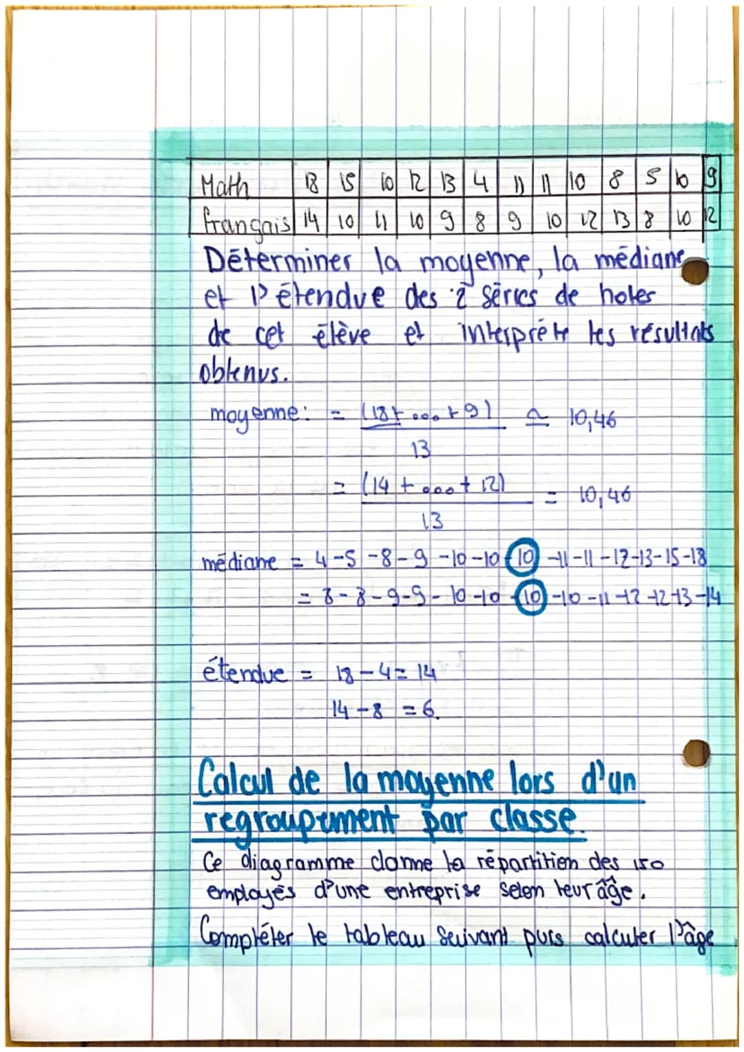 Math
chap 6.
Statistiques.
Voici series statistiques prises comme
exemples dans cette lesen.
Cette serie statistique donne la taille
len ml 