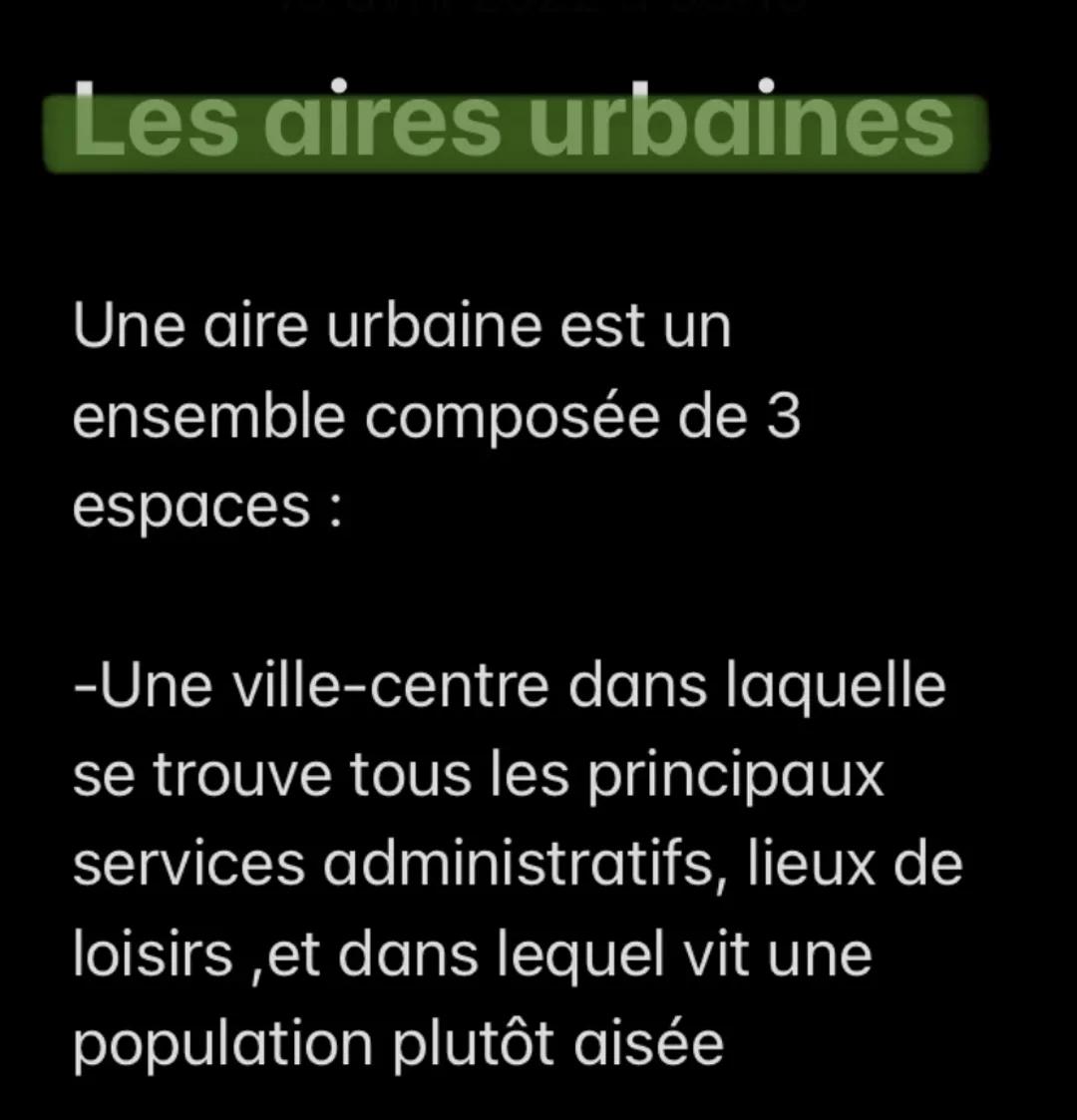 Comprendre les Aires Urbaines : Guide de Révision pour le Brevet