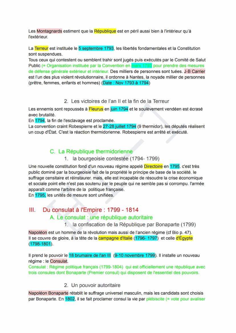 Thème 1: L'Europe face aux révolutions
H1-1: La Révolution française et l'Empire:
Une nouvelle conception de la nation
Introduction.........