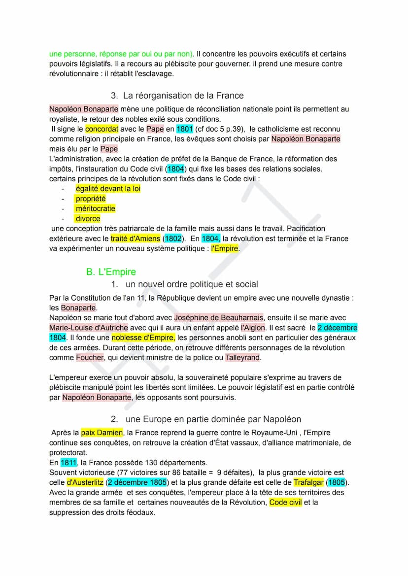 Thème 1: L'Europe face aux révolutions
H1-1: La Révolution française et l'Empire:
Une nouvelle conception de la nation
Introduction.........