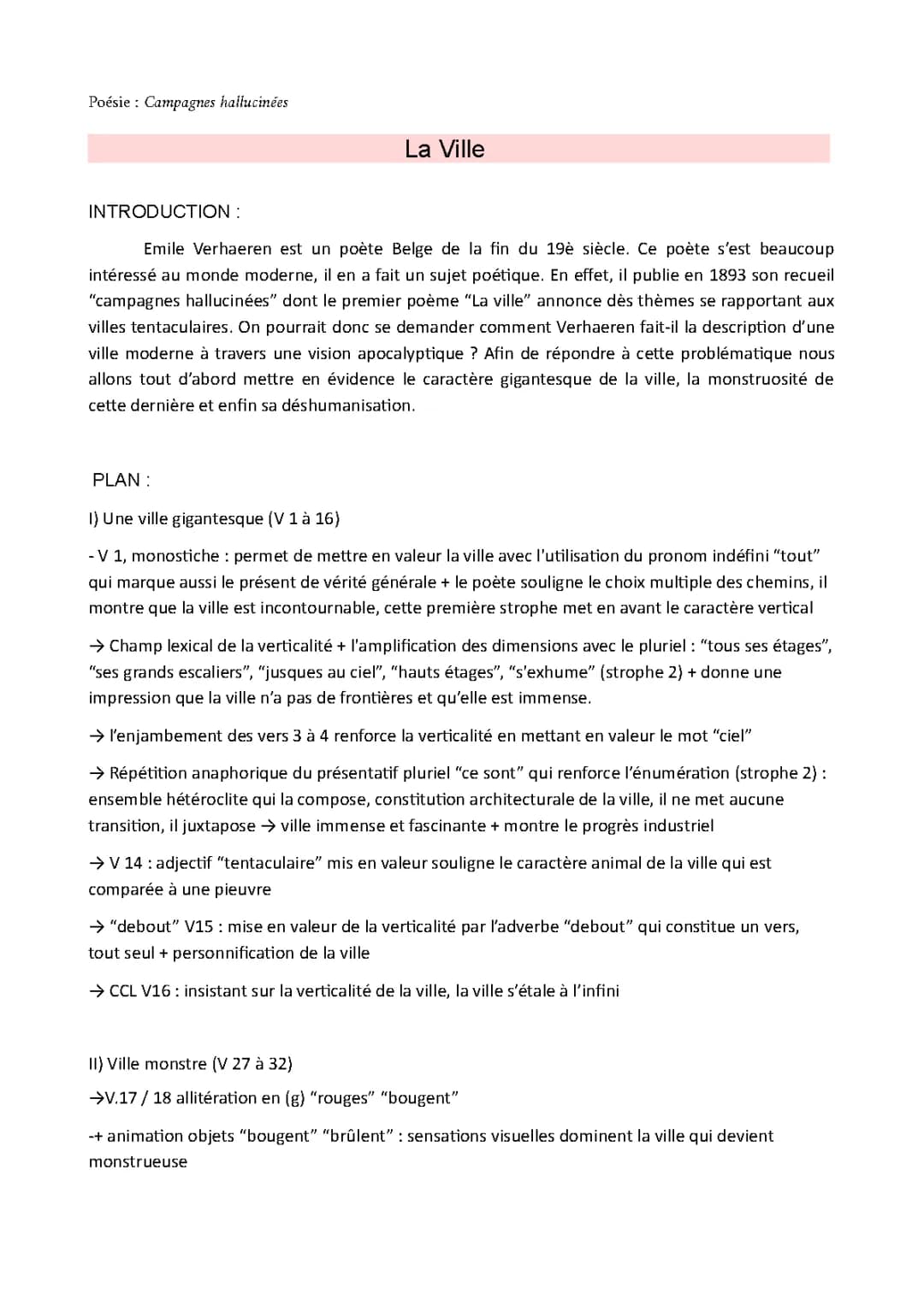 Analyse de La Ville et Les Villes Tentaculaires d'Émile Verhaeren pour le Bac
