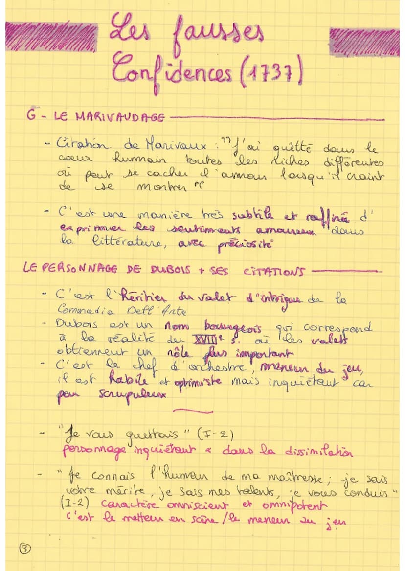 A L'AUTEUR
Marivaux (1688-1763), dramaturge et romancier
- vient d'une famille de la petite noblesse
il commence à étudier le droit puis com