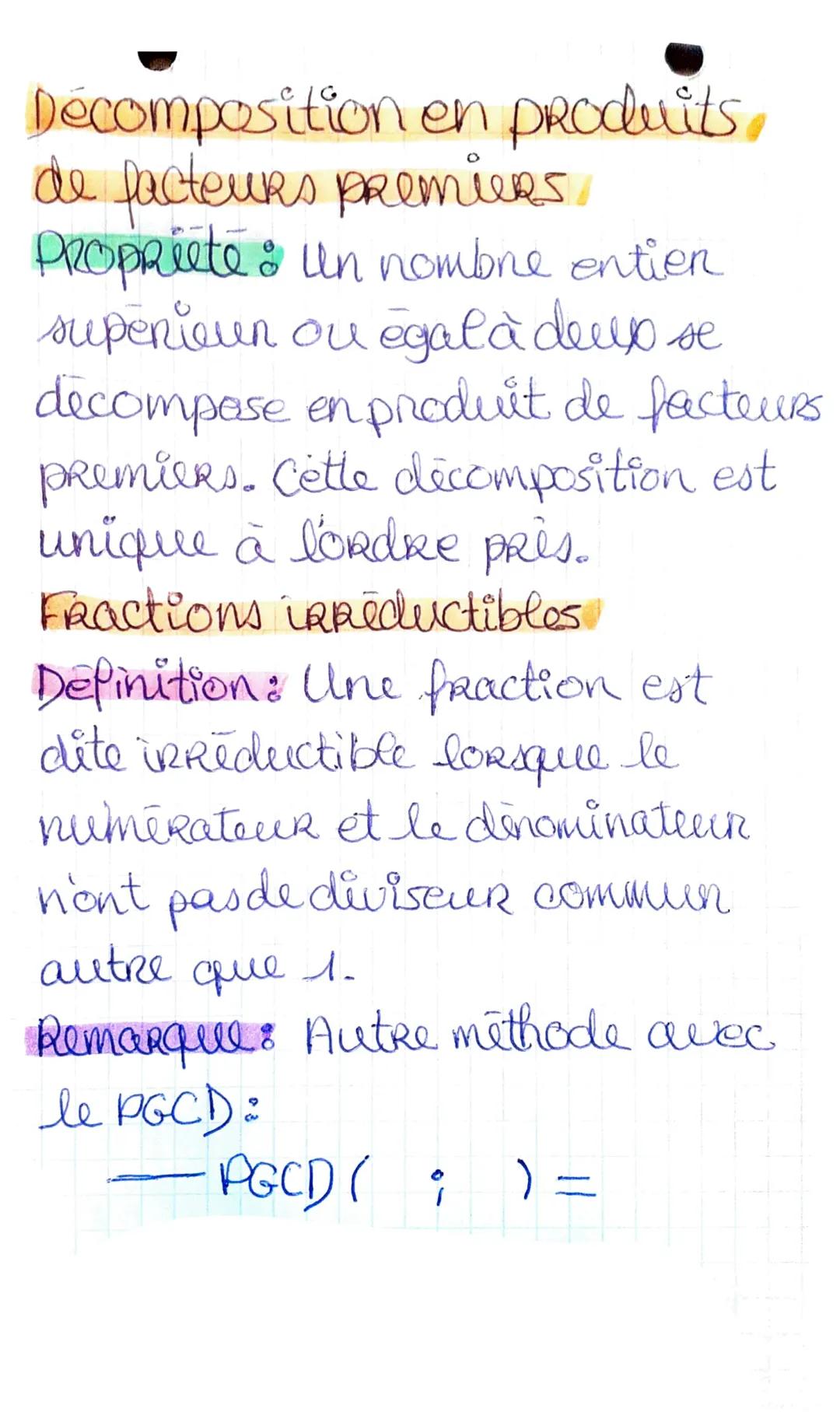maths
Nombre premiers &
Definition:
Un nombre premier est un nombre
deux diviseur :
qui n'a
que
A et livi-même.
les nombres premicks inferil