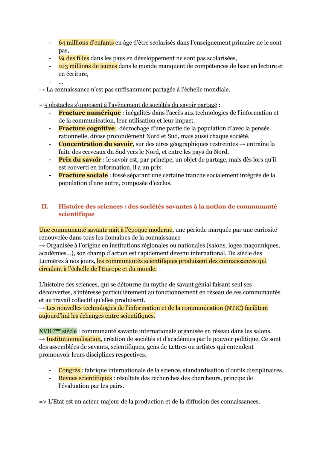 L'ENJEU DE LA CONNAISSANCE
AXE INTRODUCTIF: Le partage de la connaissance
"La science n'a pas de patrie", PASTEUR.
→ Les chercheurs du monde