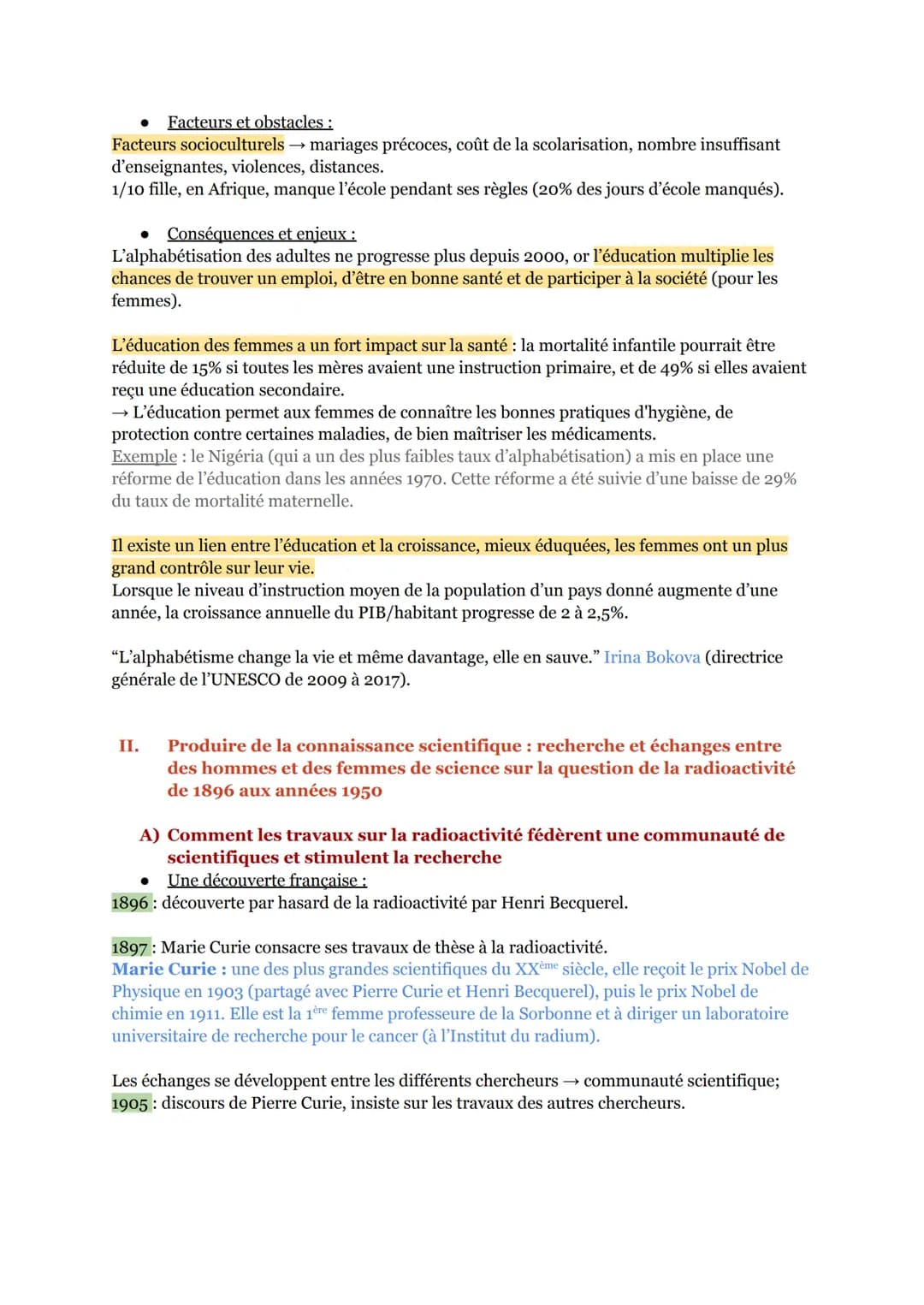 L'ENJEU DE LA CONNAISSANCE
AXE INTRODUCTIF: Le partage de la connaissance
"La science n'a pas de patrie", PASTEUR.
→ Les chercheurs du monde