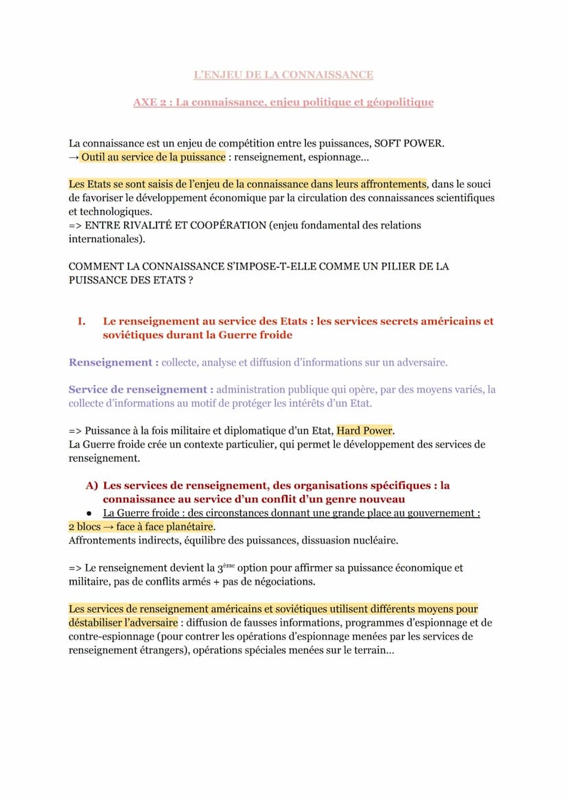 L'ENJEU DE LA CONNAISSANCE
AXE INTRODUCTIF: Le partage de la connaissance
"La science n'a pas de patrie", PASTEUR.
→ Les chercheurs du monde