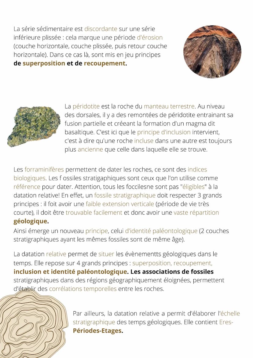 La datation relative
INTRODUCTION
L'une des méthodes de datation à disposition des géologues est celle de la
chronologie relative. Par celle
