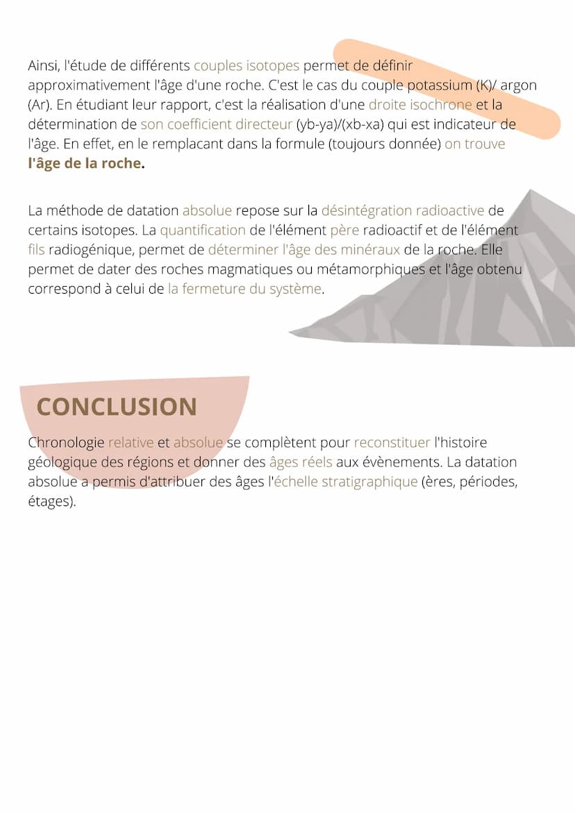 La datation relative
INTRODUCTION
L'une des méthodes de datation à disposition des géologues est celle de la
chronologie relative. Par celle