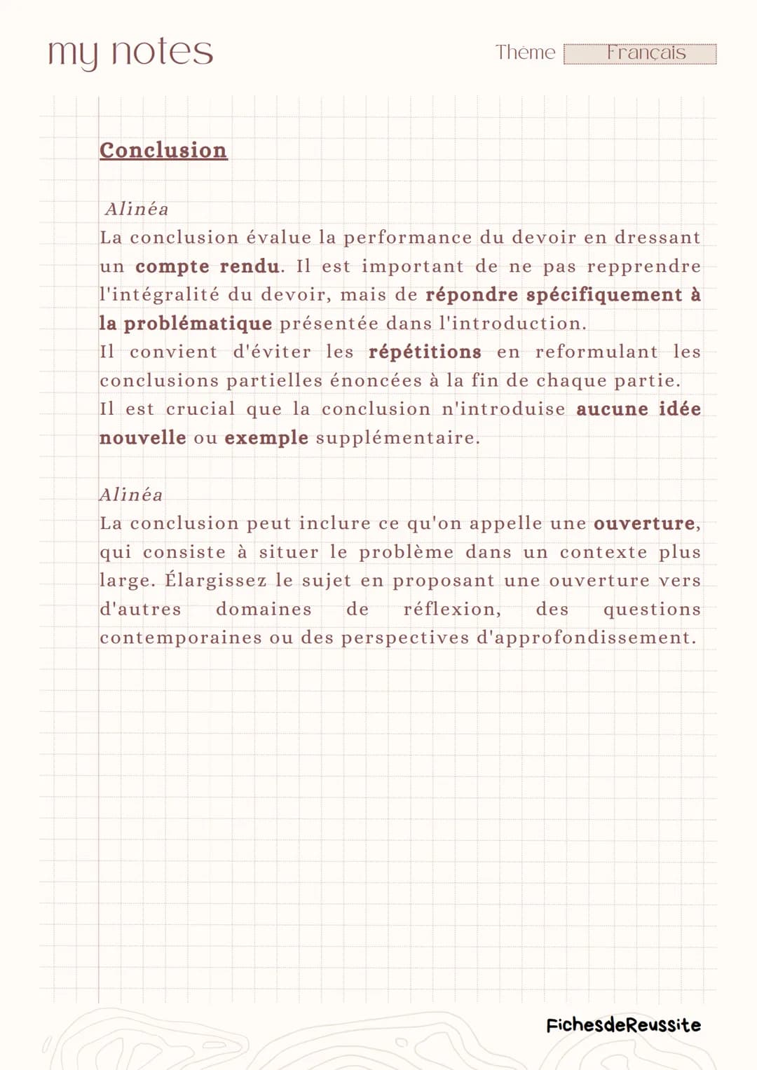 methode
Dissertation
Thème
Français
Introduction
Premier alinéa
•
Phrase d'accroche (ex: présentation du courant du siècle)
• Présentation d