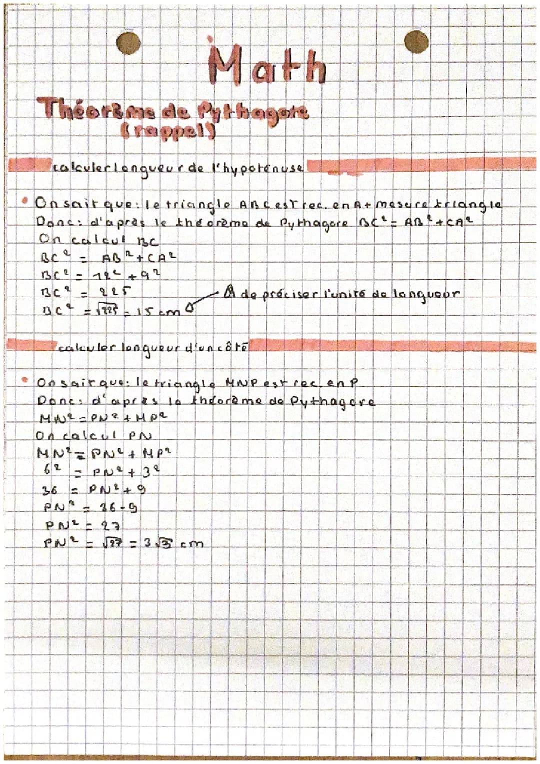 les théorèmes 
