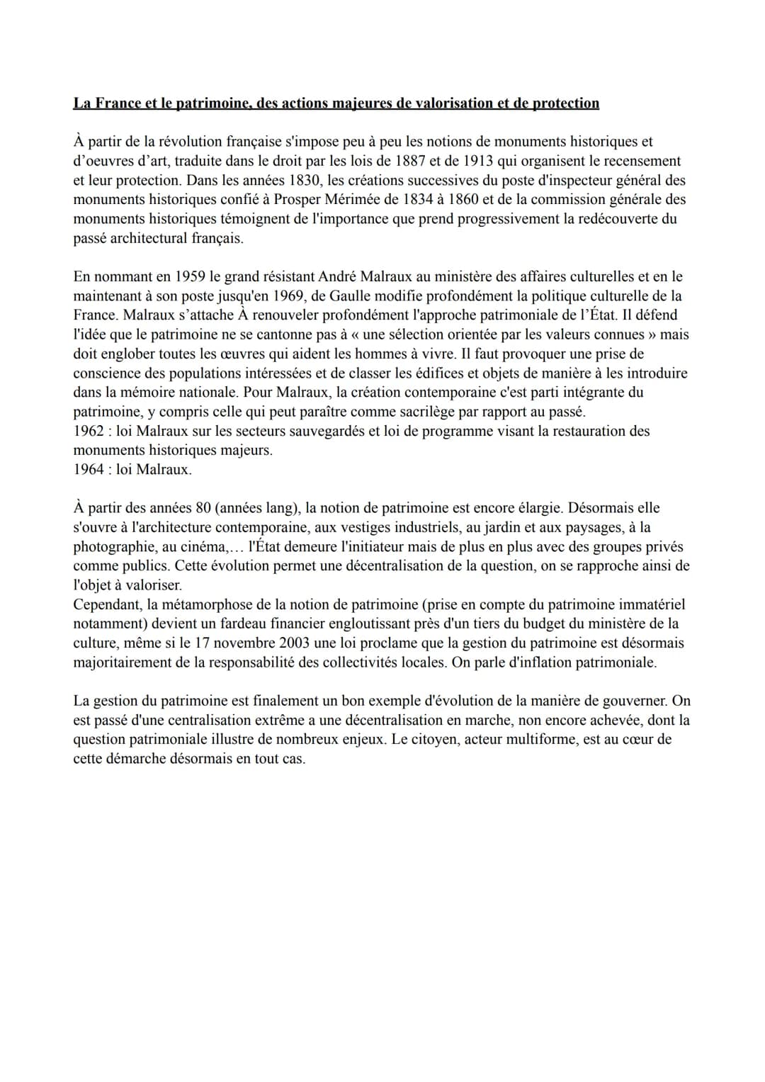 HGGSP THEME 2 : identifier, protéger et
valoriser le patrimoine : enjeux géopolitiques
patrimoine: vient du latin <<patrimonium », l'héritag