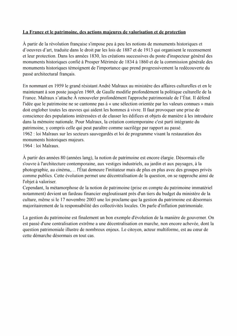 HGGSP THEME 2 : identifier, protéger et
valoriser le patrimoine : enjeux géopolitiques
patrimoine: vient du latin <<patrimonium », l'héritag