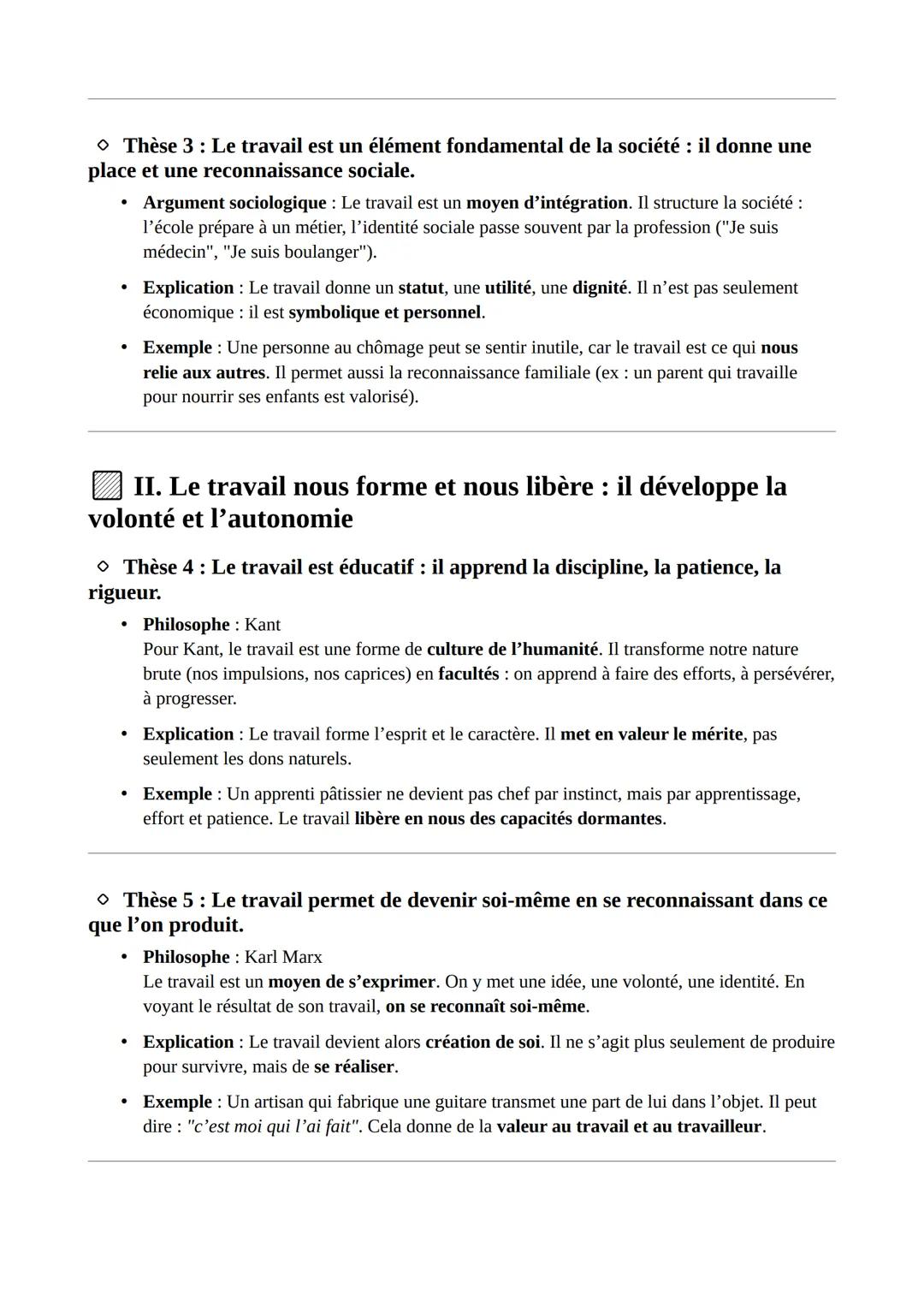 --- OCR Start ---
Le travail
? Problématique: Quelle place peut et doit avoir le travail dans la société
d'aujourd'hui ?
Le travail est-il u
