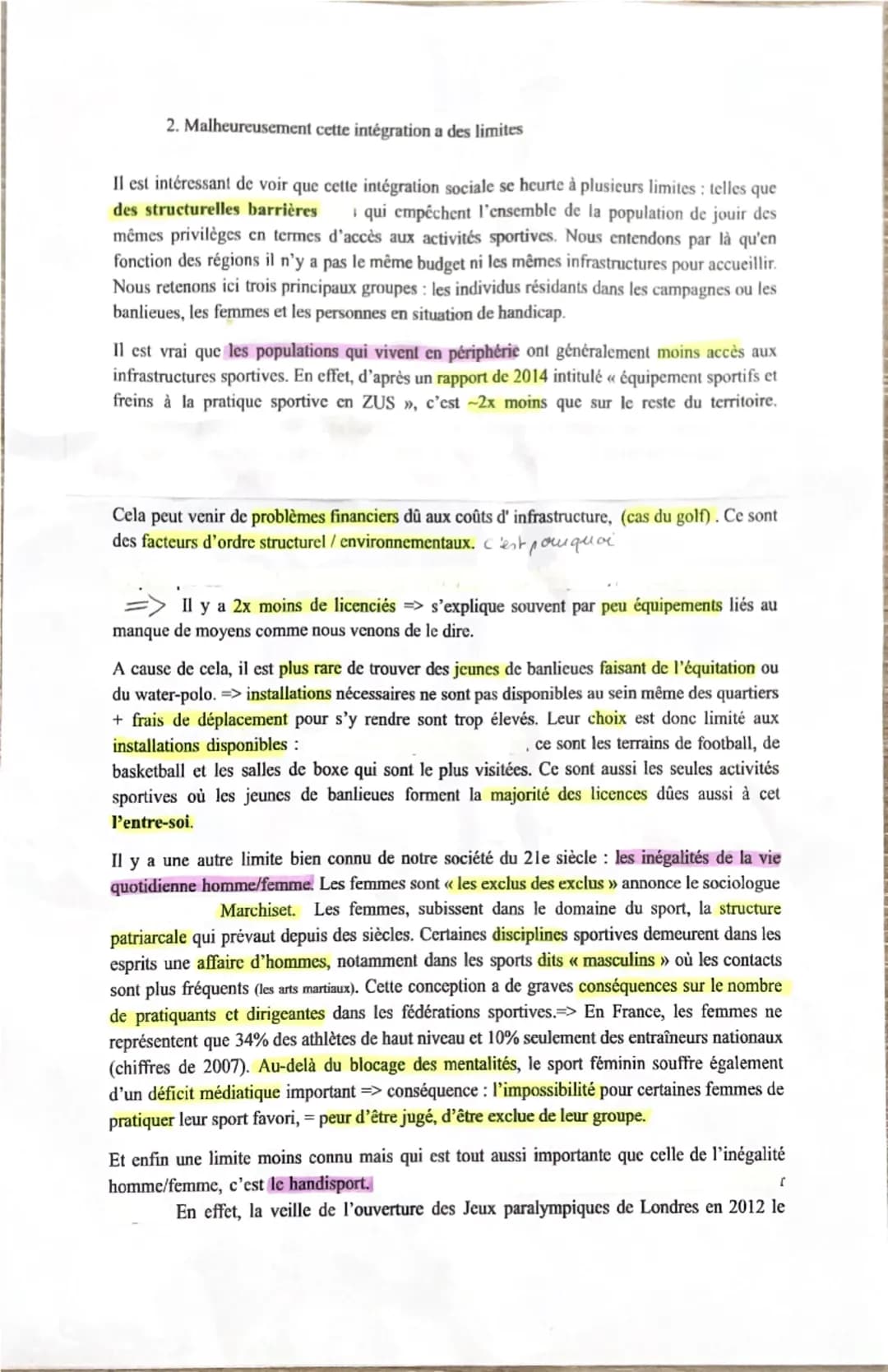 Le sport est-il facteur d'insertion sociale?
Or aujourd'hui le
Le sport a longtemps été considéré comme une activité réservée aux classes le