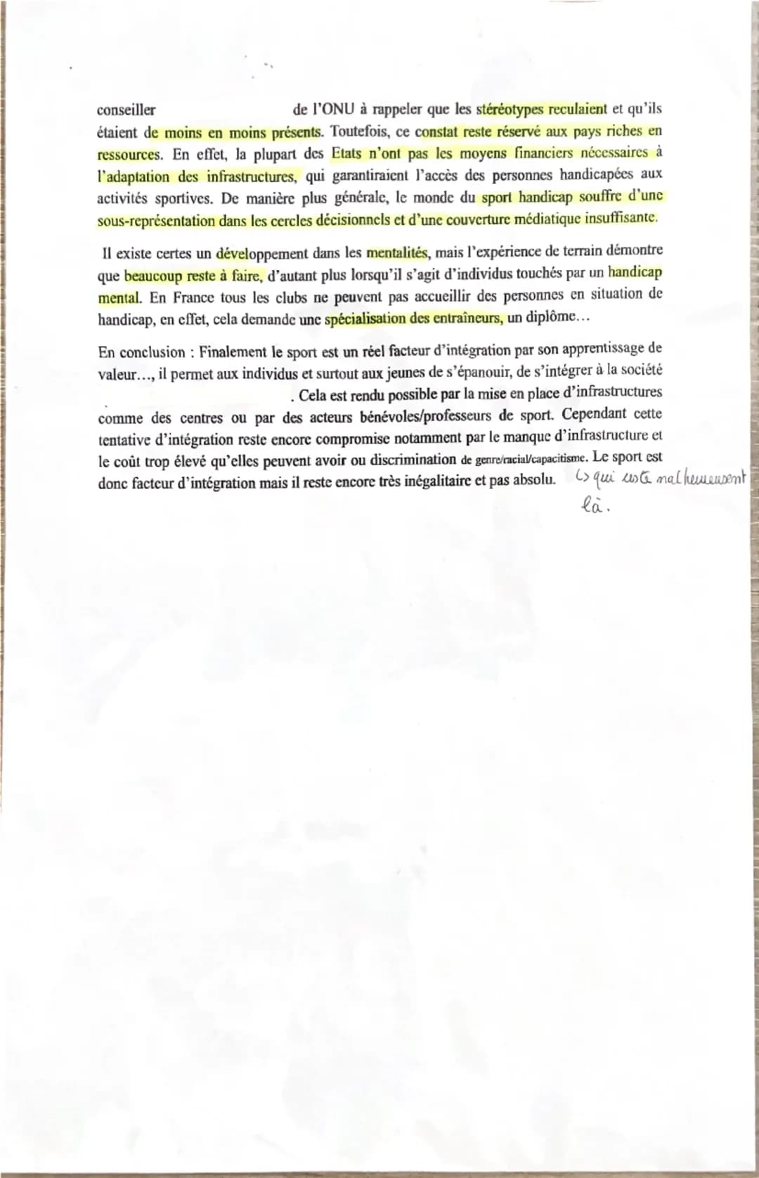 Le sport est-il facteur d'insertion sociale?
Or aujourd'hui le
Le sport a longtemps été considéré comme une activité réservée aux classes le