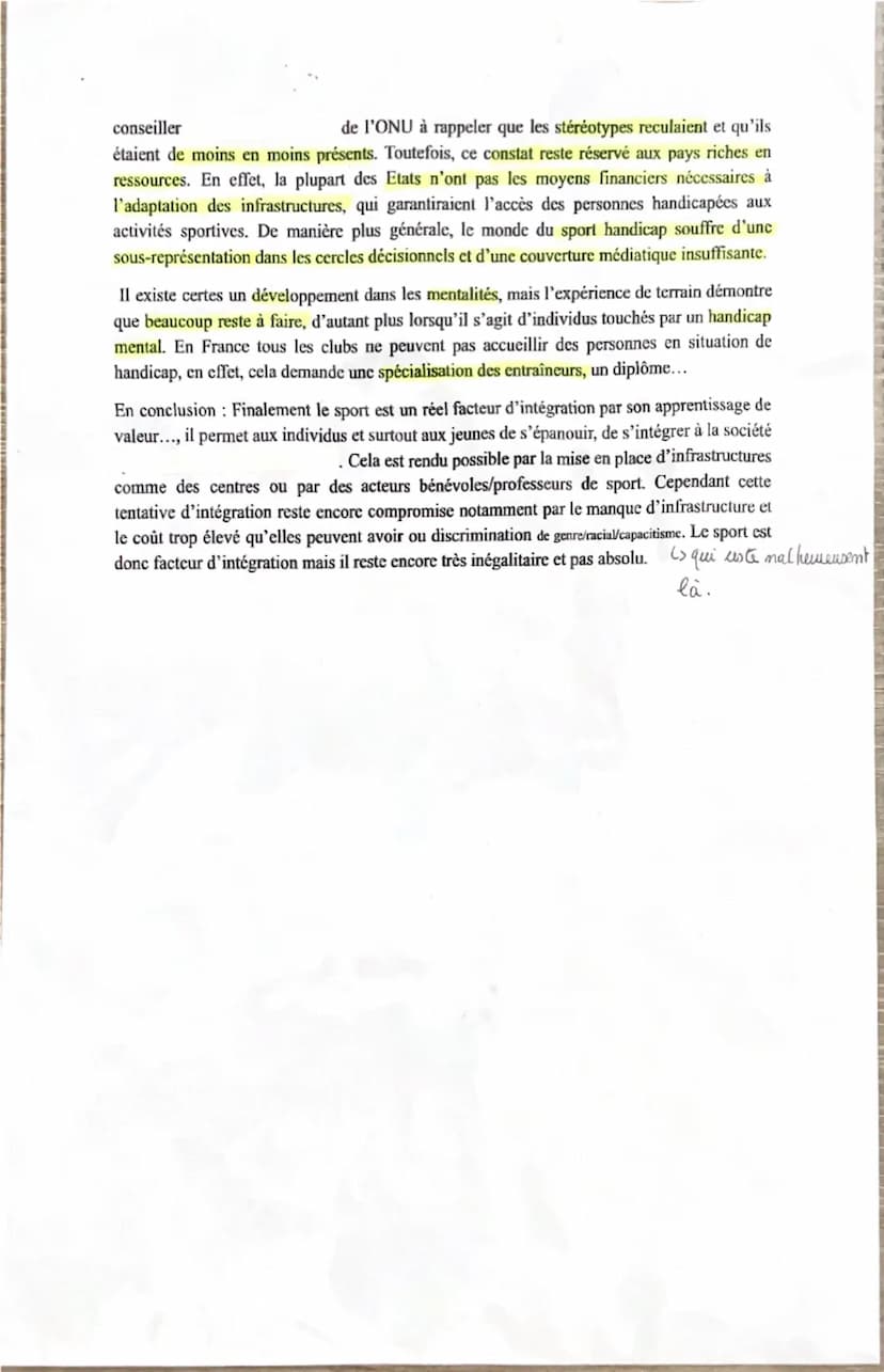 Le sport est-il facteur d'insertion sociale?
Or aujourd'hui le
Le sport a longtemps été considéré comme une activité réservée aux classes le