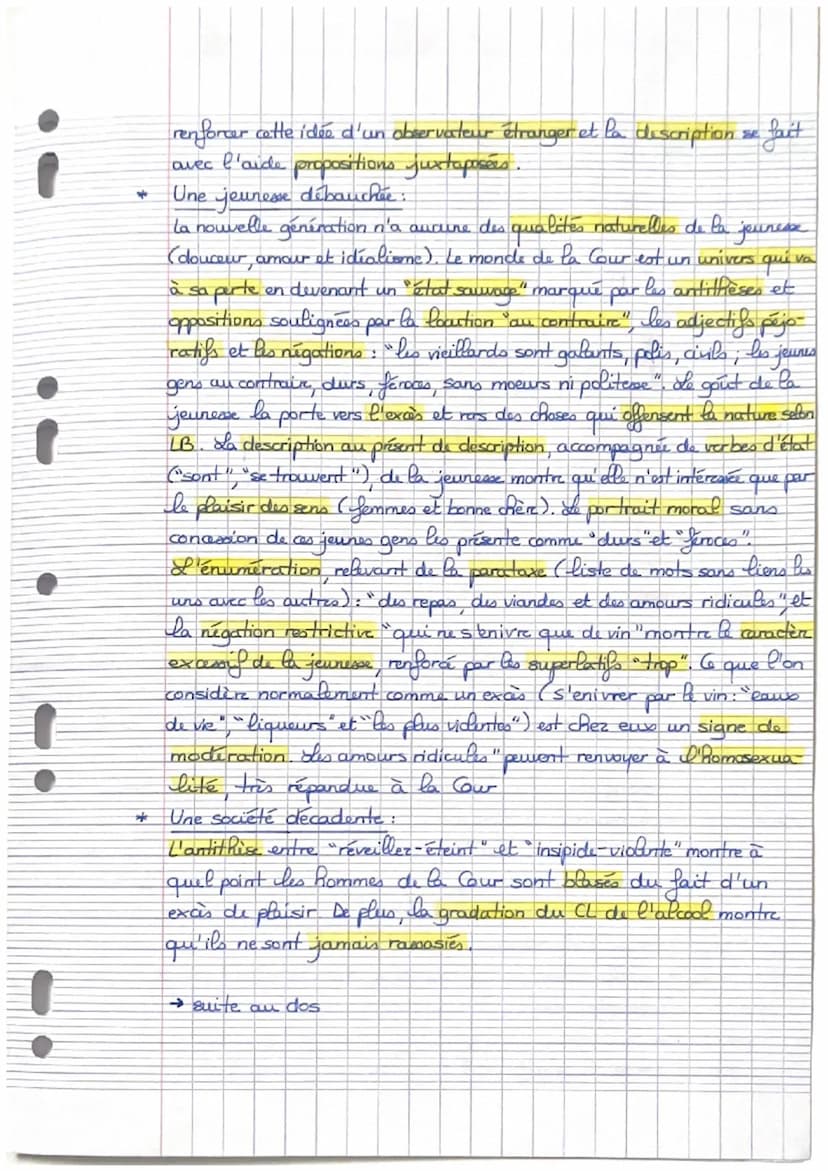Texte n° 18
Analyse linéaire de
De la Cour", Jean de la Bruyèr
TNTRODUCTION
mouvement du Passicisme à l'époque de Louis XV possède un for +

