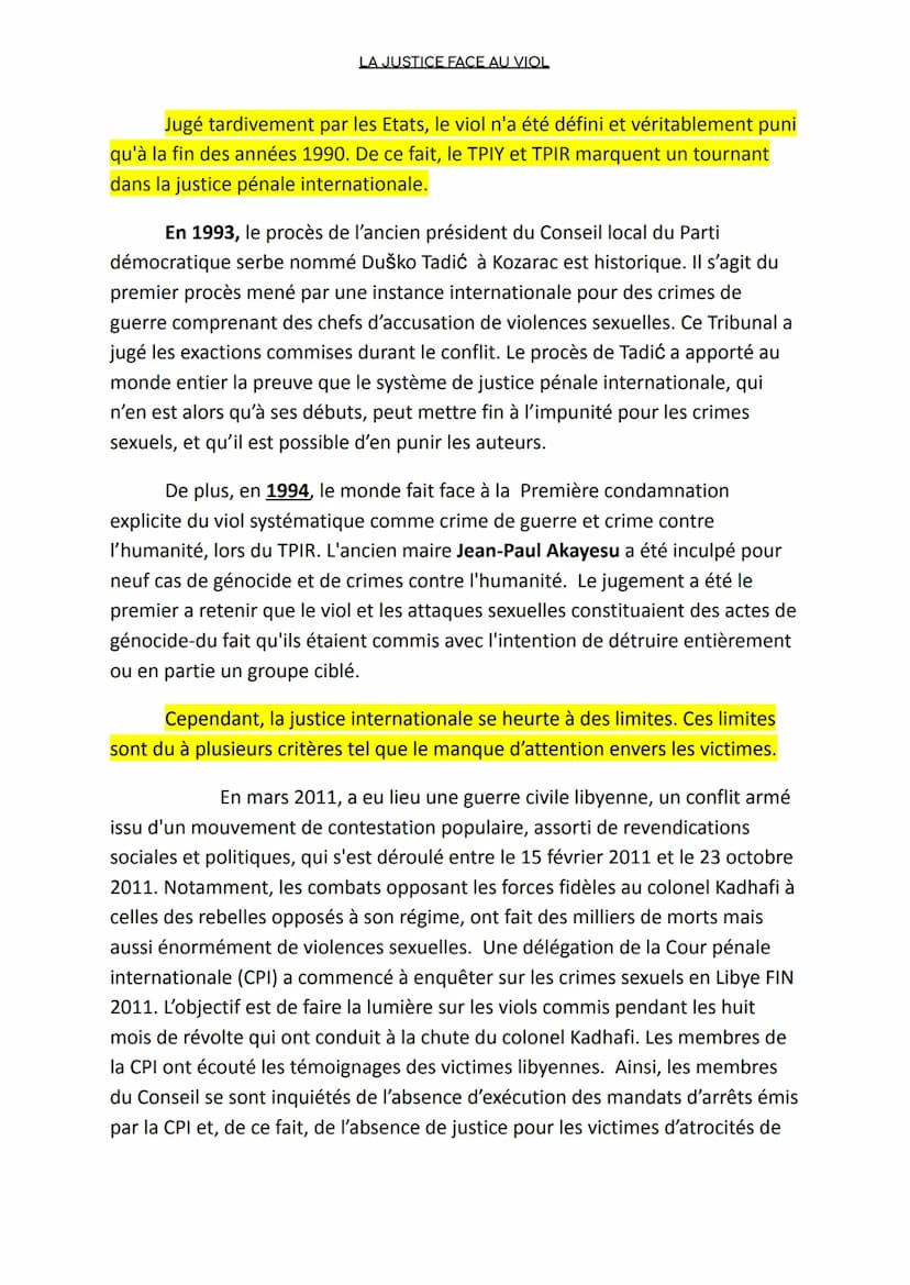 
<p>Je vais aborder aujourd'hui le sujet de la justice internationale face au viol en période de conflit. En plein cœur du conflit ukrainien