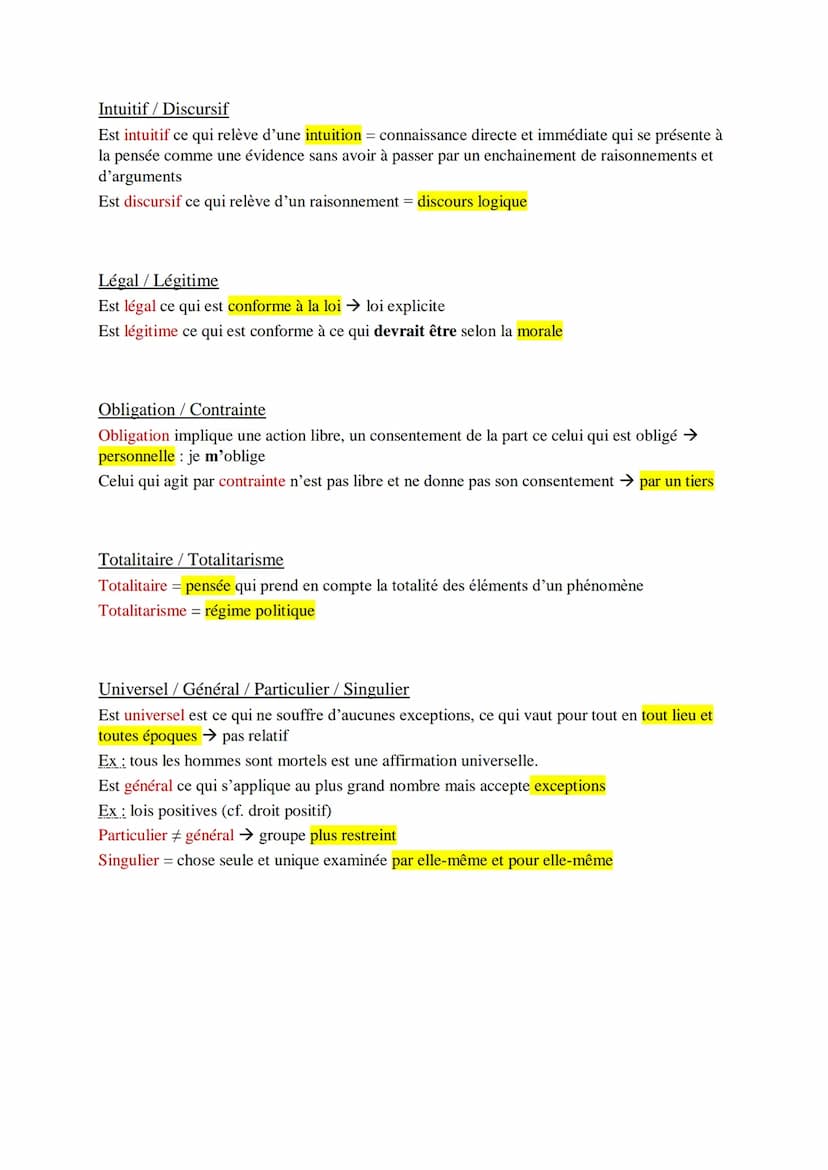 Distinctions conceptuelles
Absolu / Relatif :
Est absolue toute chose qui peut exister/ être vraie par elle-même
Est relative toute chose qu