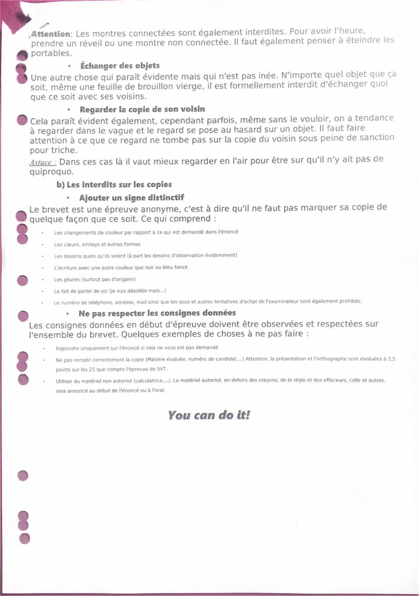 1. Ce qu'il faut faire
Fiche méthodologique : Le DNB de SVT (2021)
Décrire les documents
Dans cette partie il faut décrire le document, c'es
