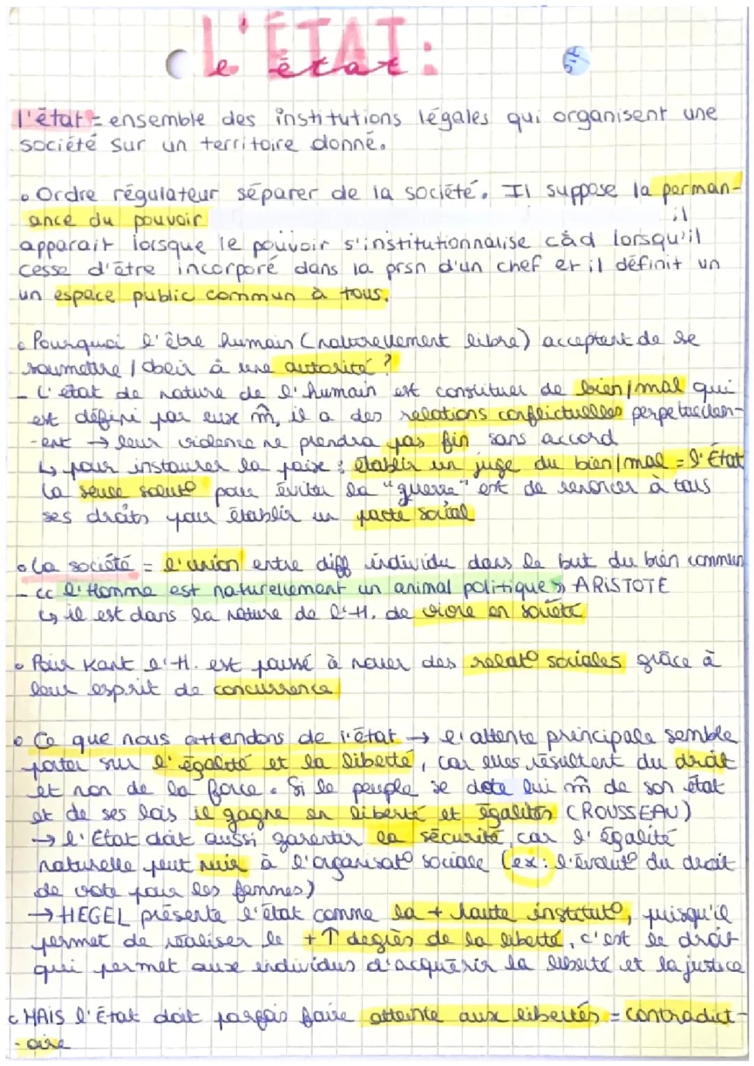 L'état de Nature et la Philosophie: Rousseau, Hobbes, Hegel