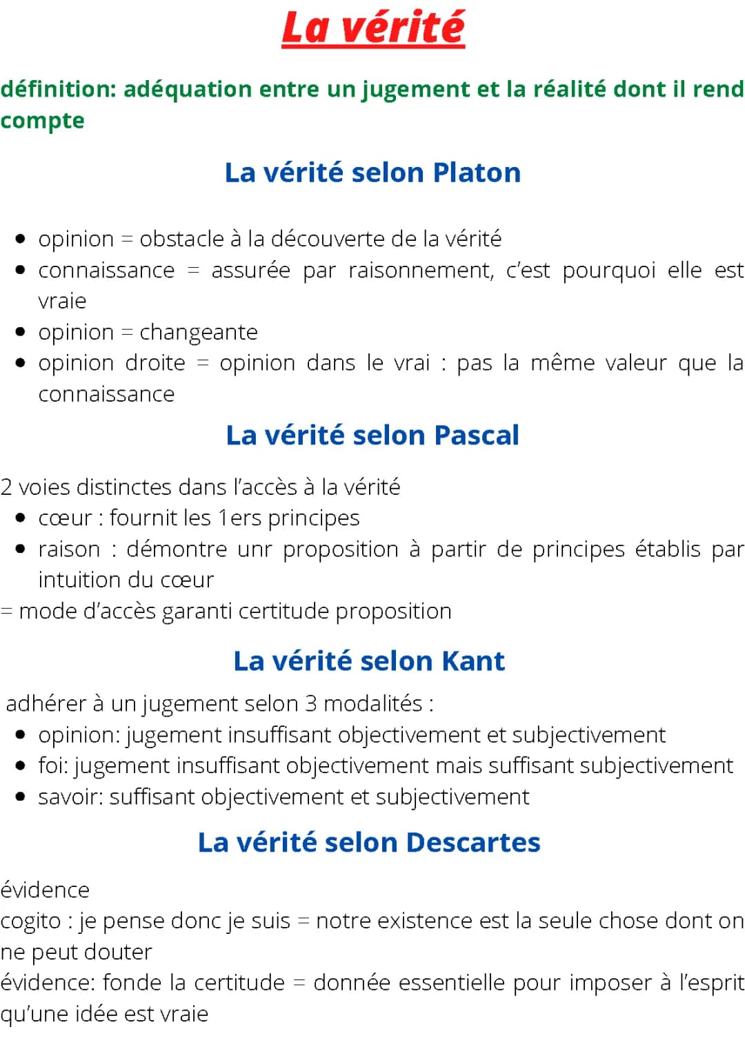 La vérité